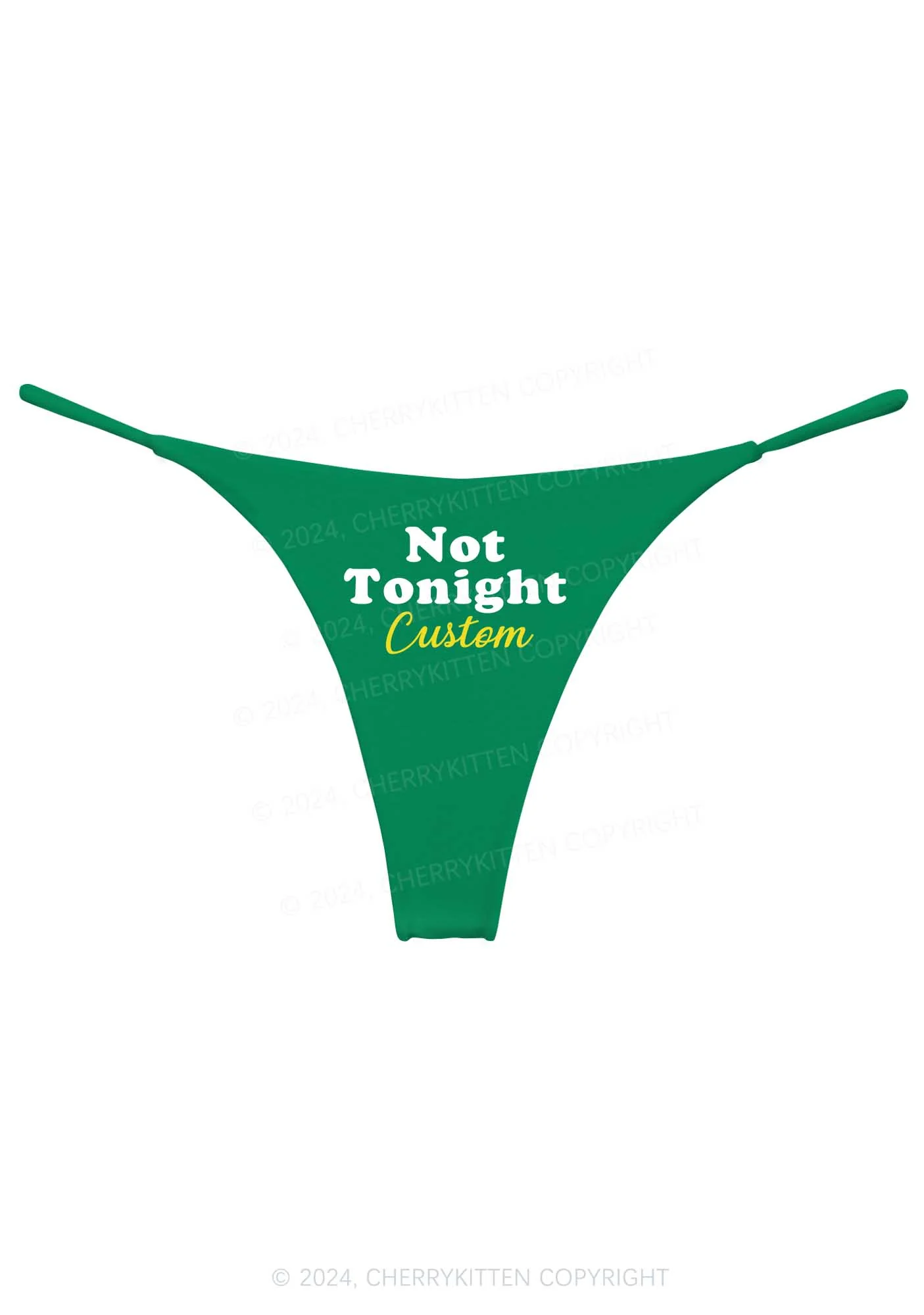 Custom Not Tonight Y2K Bikini String Thong Cherrykitten - Image 5