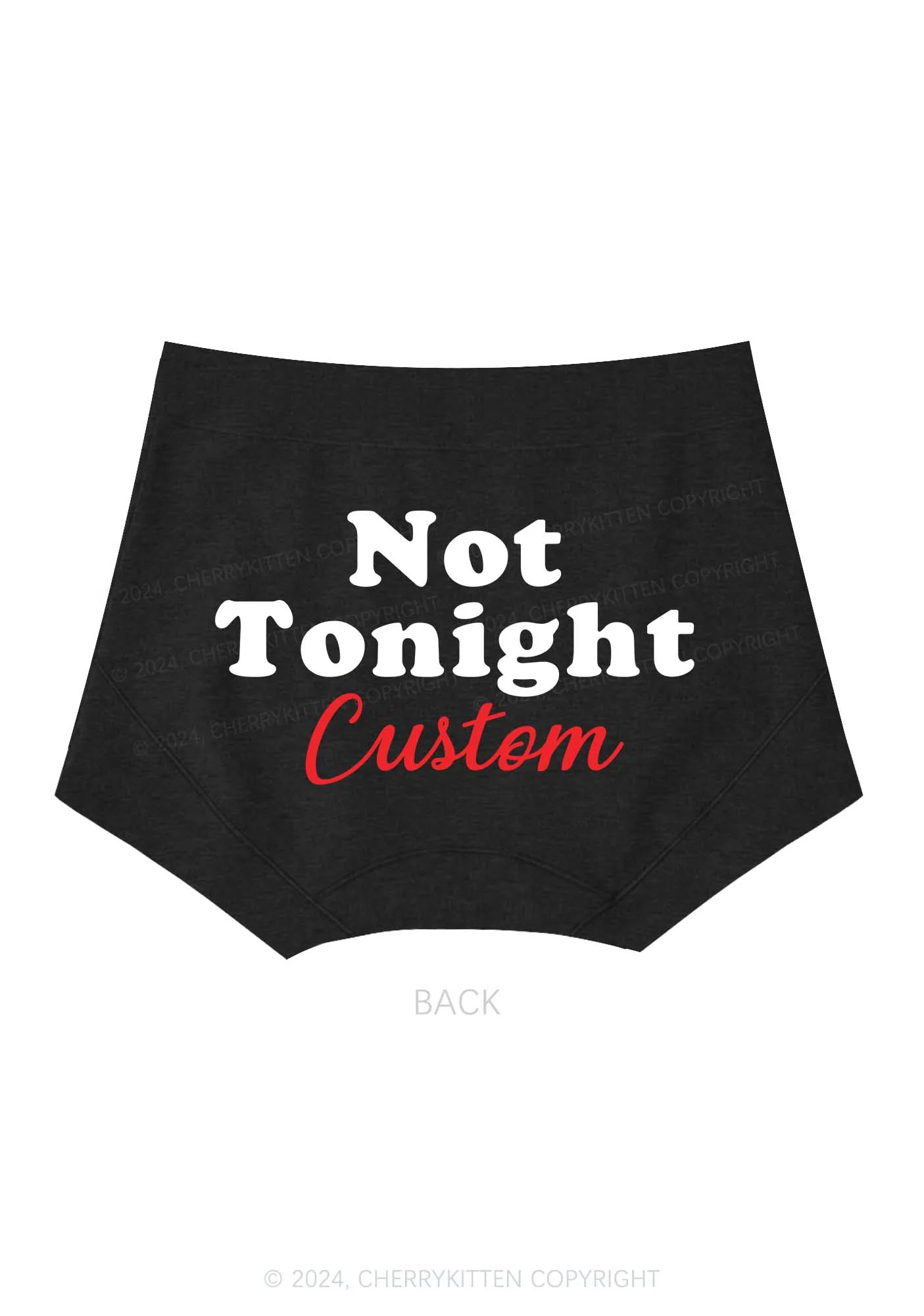 Custom Not Tonight Y2K Mid Rise Waist Boyshort Cherrykitten - Image 4
