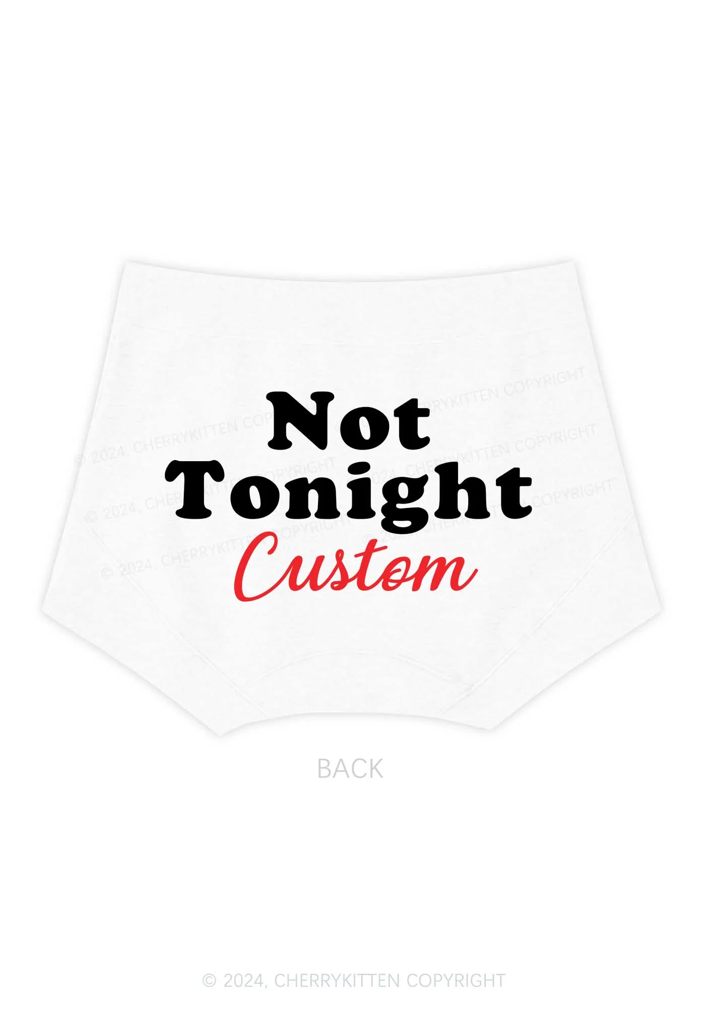 Custom Not Tonight Y2K Mid Rise Waist Boyshort Cherrykitten - Image 5