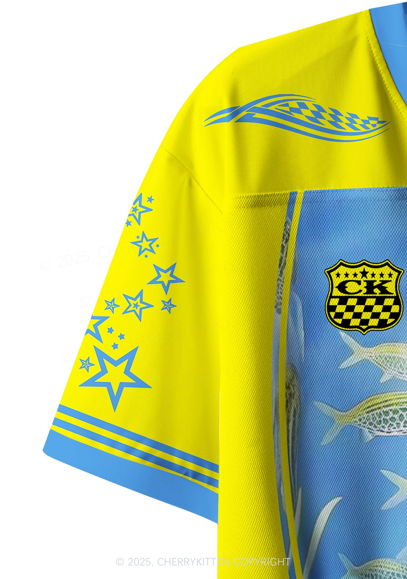 Custom Undersea Fish Y2K Crop Sport Jersey Shirts Cherrykitten - Image 5