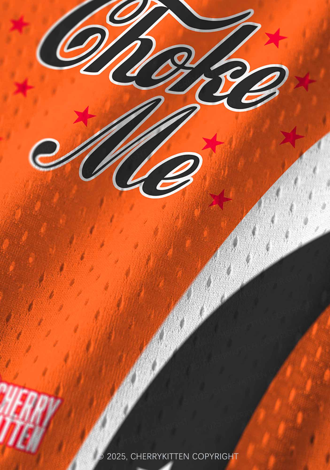 Custom Orange Choke Me Y2K Sport Jersey Tank Cherrykitten - Image 4