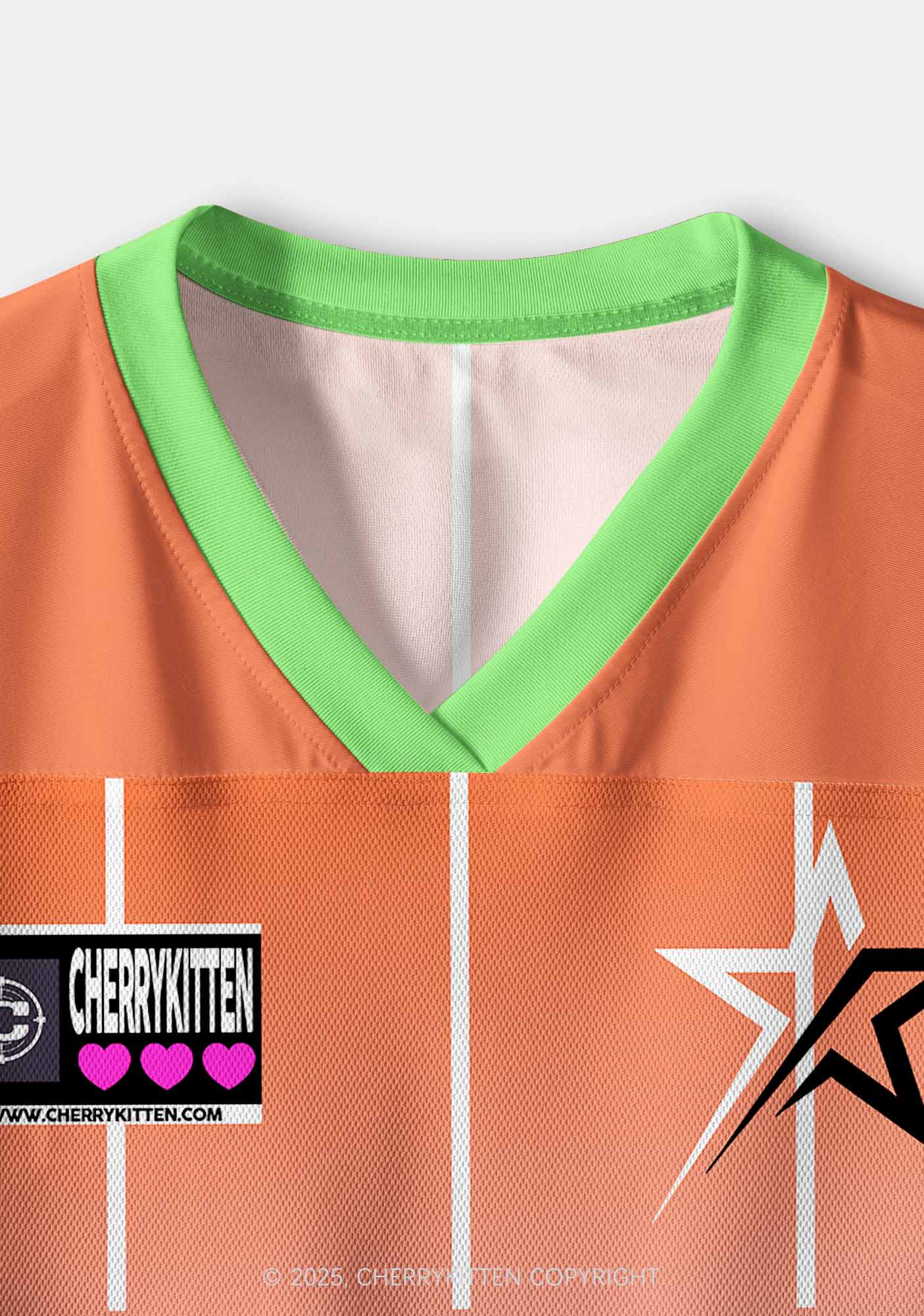 Custom Orange Freak Y2K Crop Sport Jersey Shirts Cherrykitten - Image 6