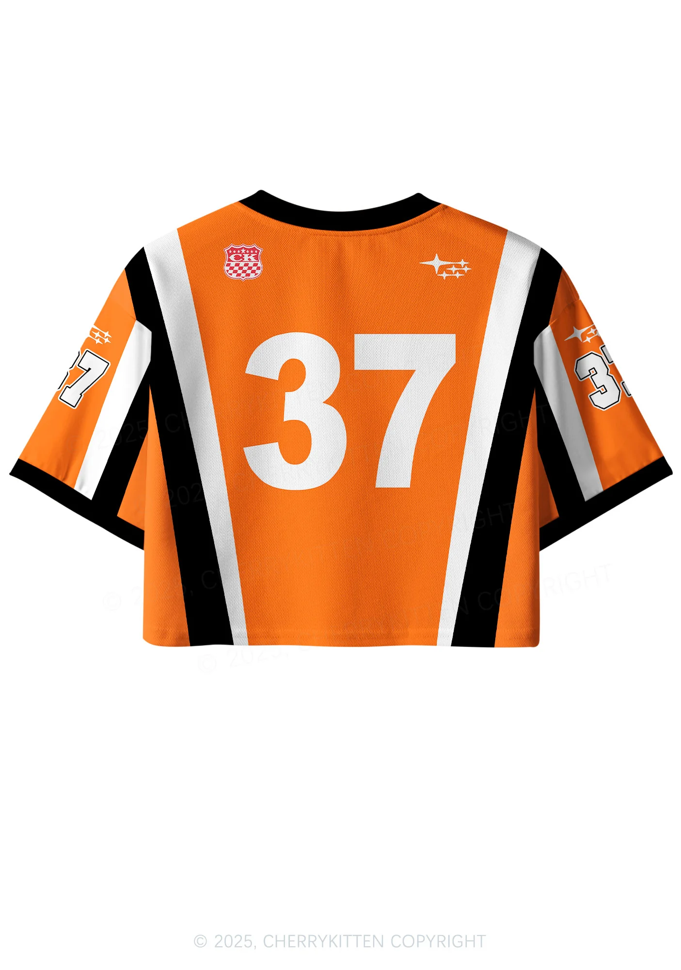 Custom Orange He Him Hole Pride Y2K Crop Sport Jersey Shirts Cherrykitten - Image 2