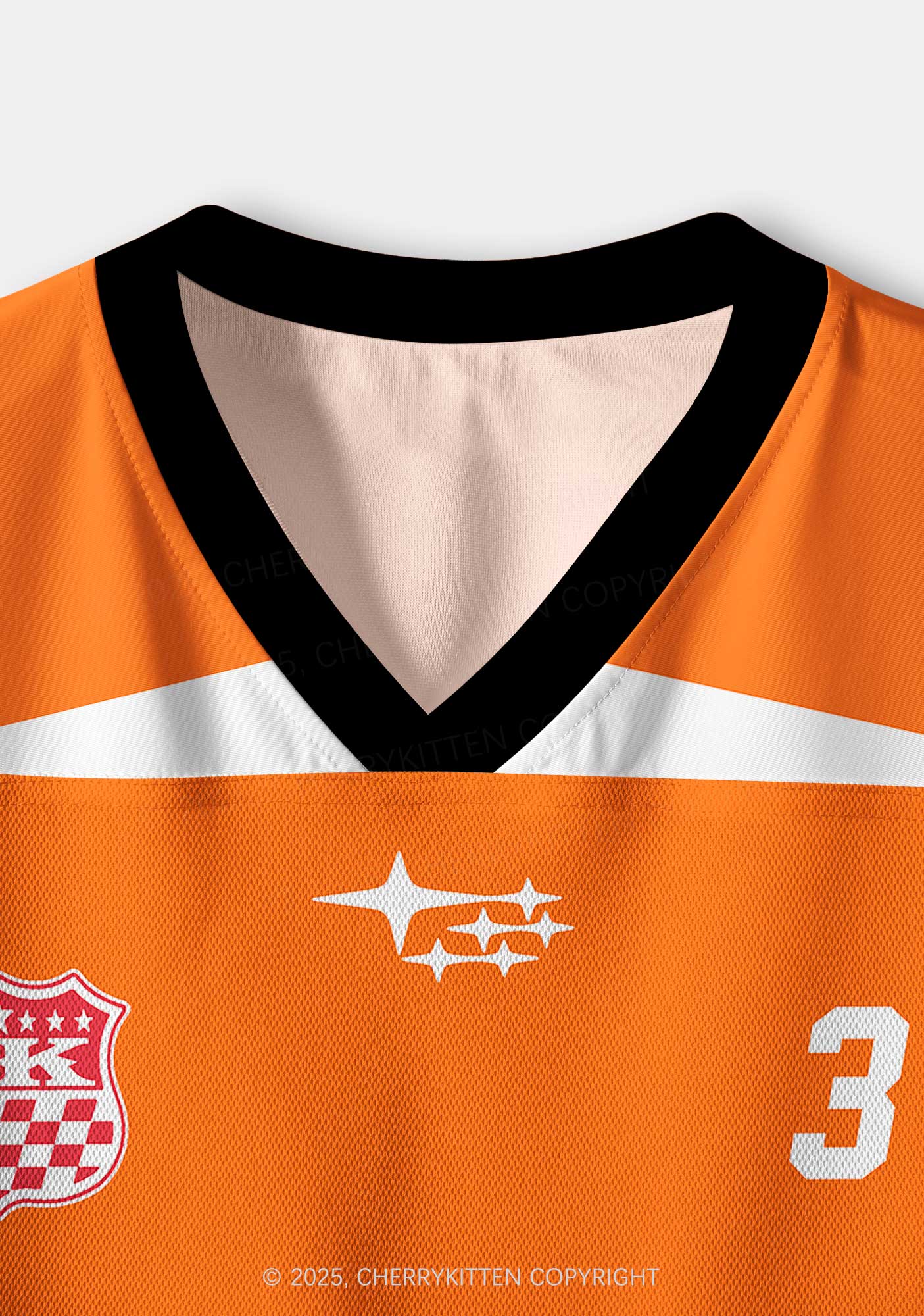 Custom Orange He Him Hole Pride Y2K Crop Sport Jersey Shirts Cherrykitten - Image 4