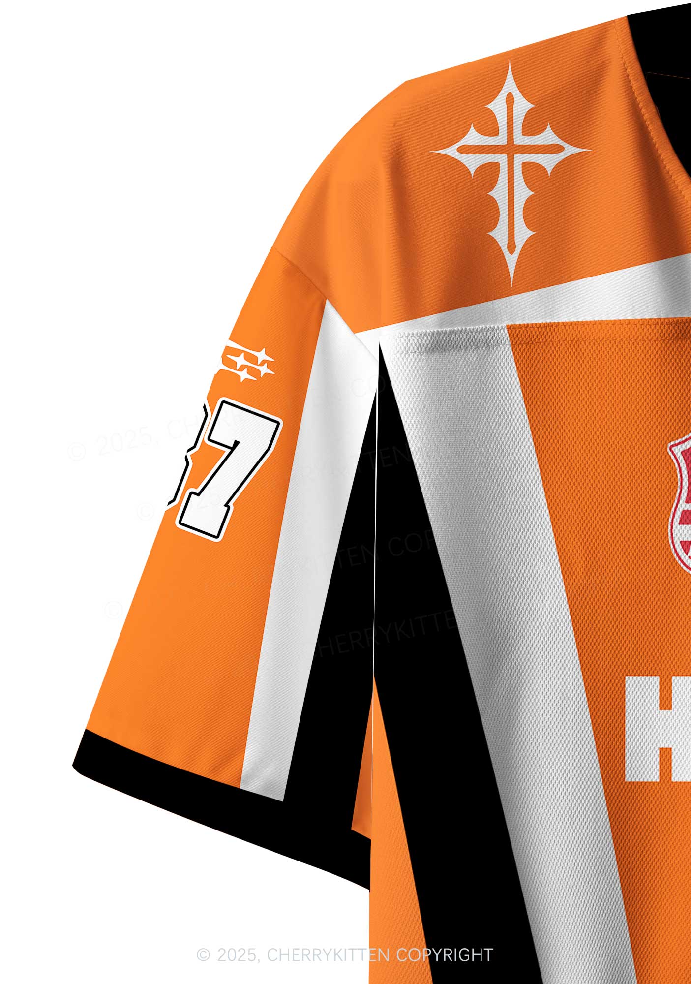 Custom Orange He Him Hole Pride Y2K Crop Sport Jersey Shirts Cherrykitten - Image 6