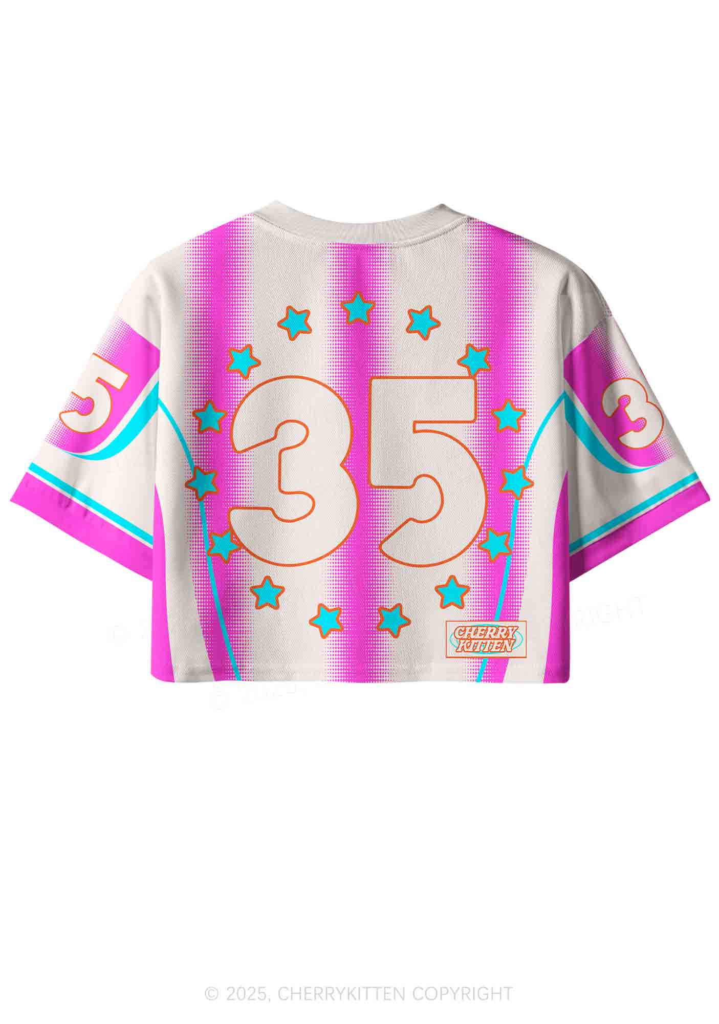 Custom Orange Pony Y2K Crop Sport Jersey Shirts Cherrykitten - Image 2