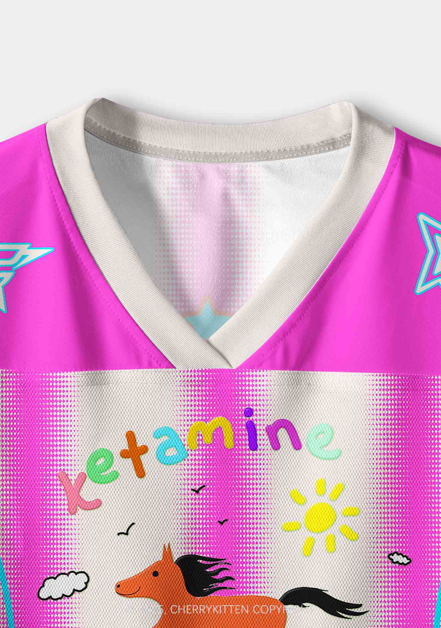 Custom Orange Pony Y2K Crop Sport Jersey Shirts Cherrykitten - Image 3