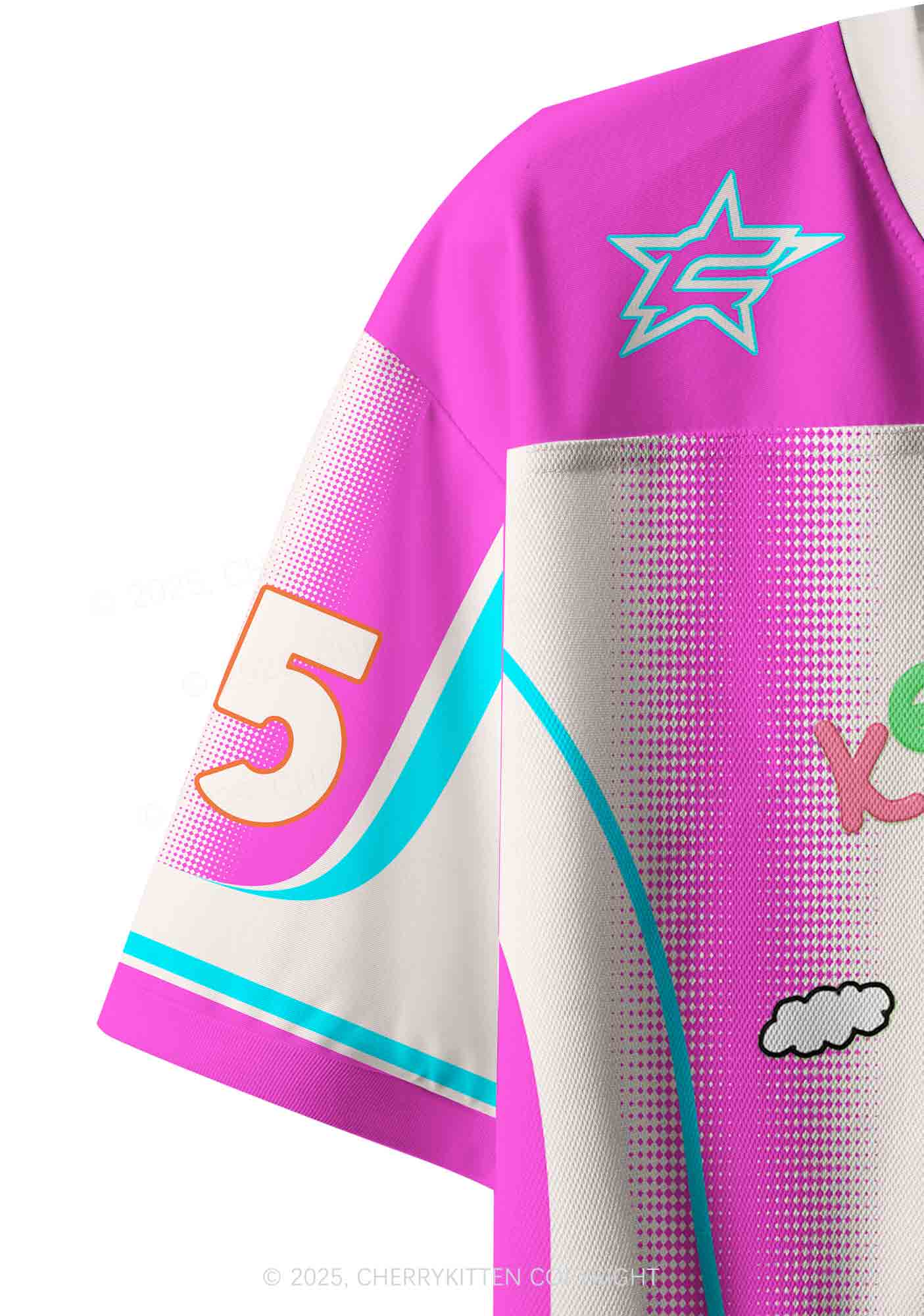 Custom Orange Pony Y2K Crop Sport Jersey Shirts Cherrykitten - Image 5