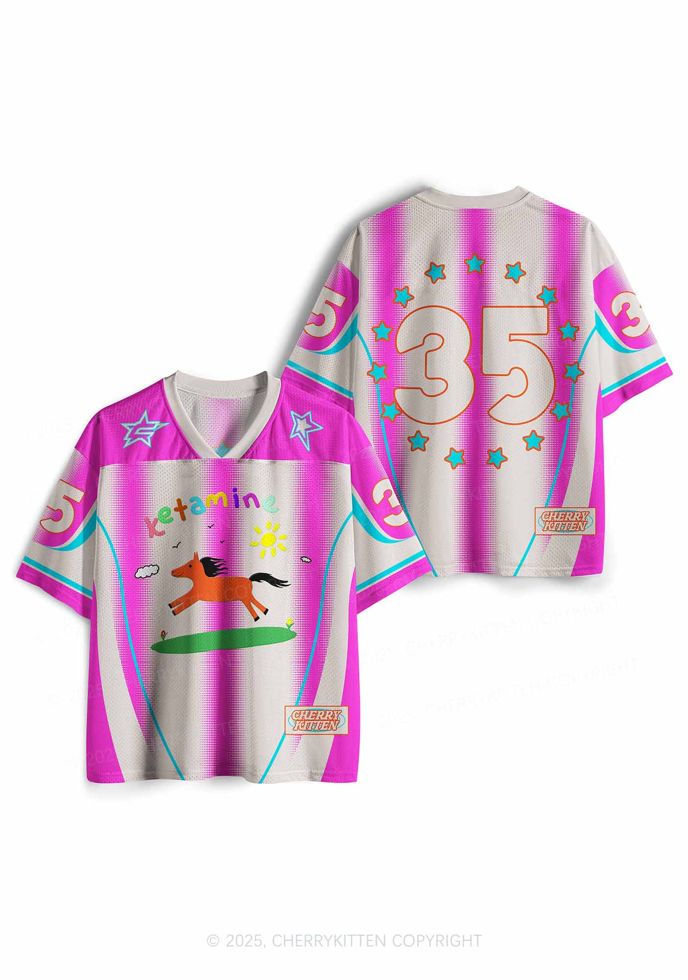 Custom Orange Pony Y2K Sport Jersey Shirts Cherrykitten - Image 3