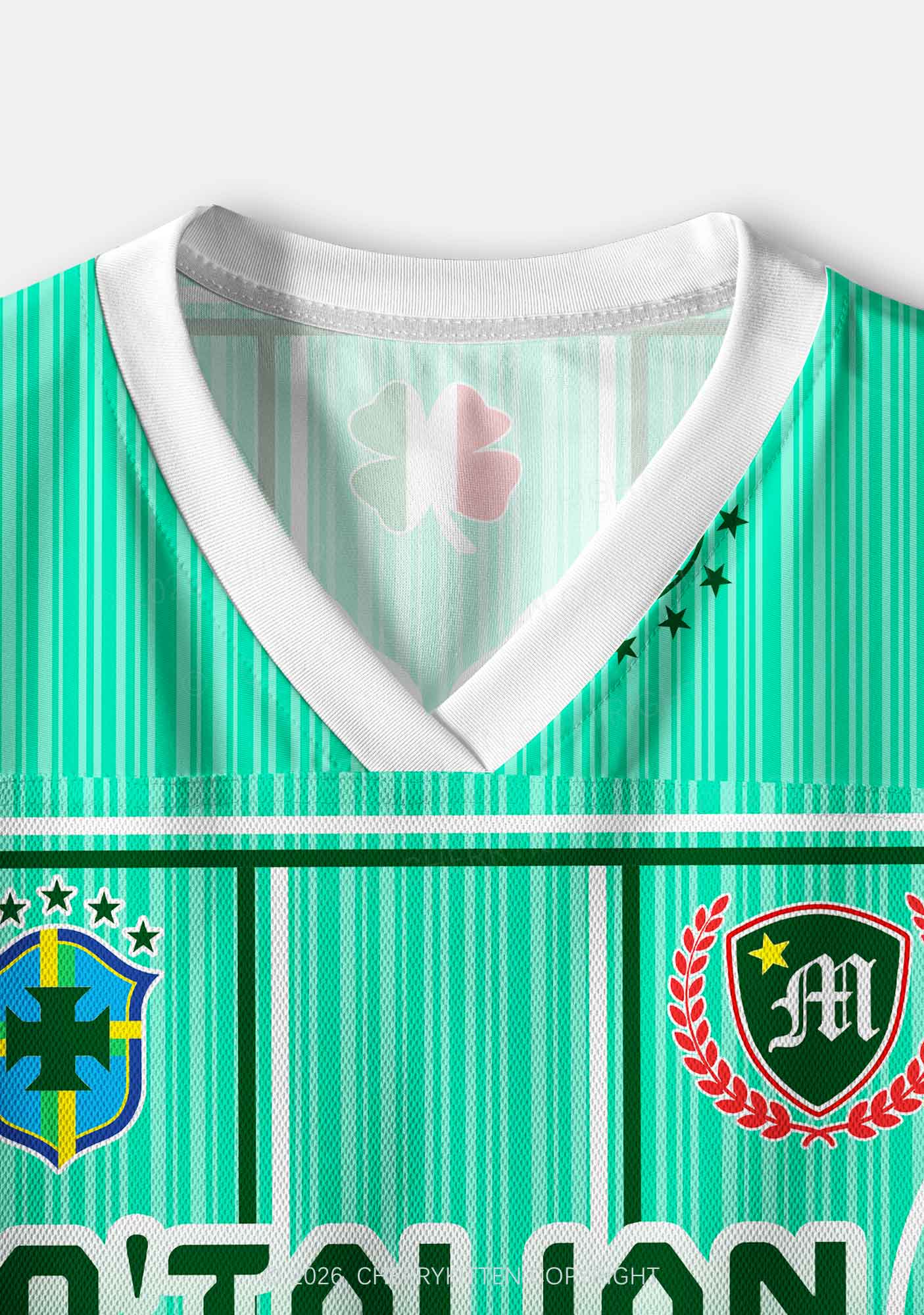 Custom OTalian Shamrock St Patricks Y2K Crop Sport Jersey Shirts Cherrykitten - Image 5