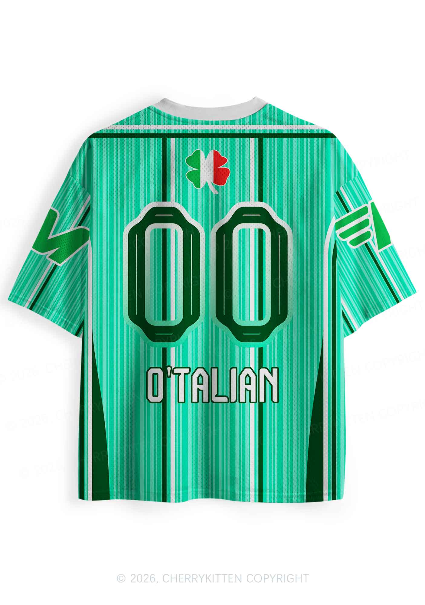 Custom OTalian Shamrock St Patricks Y2K Sport Jersey Shirts Cherrykitten - Image 4