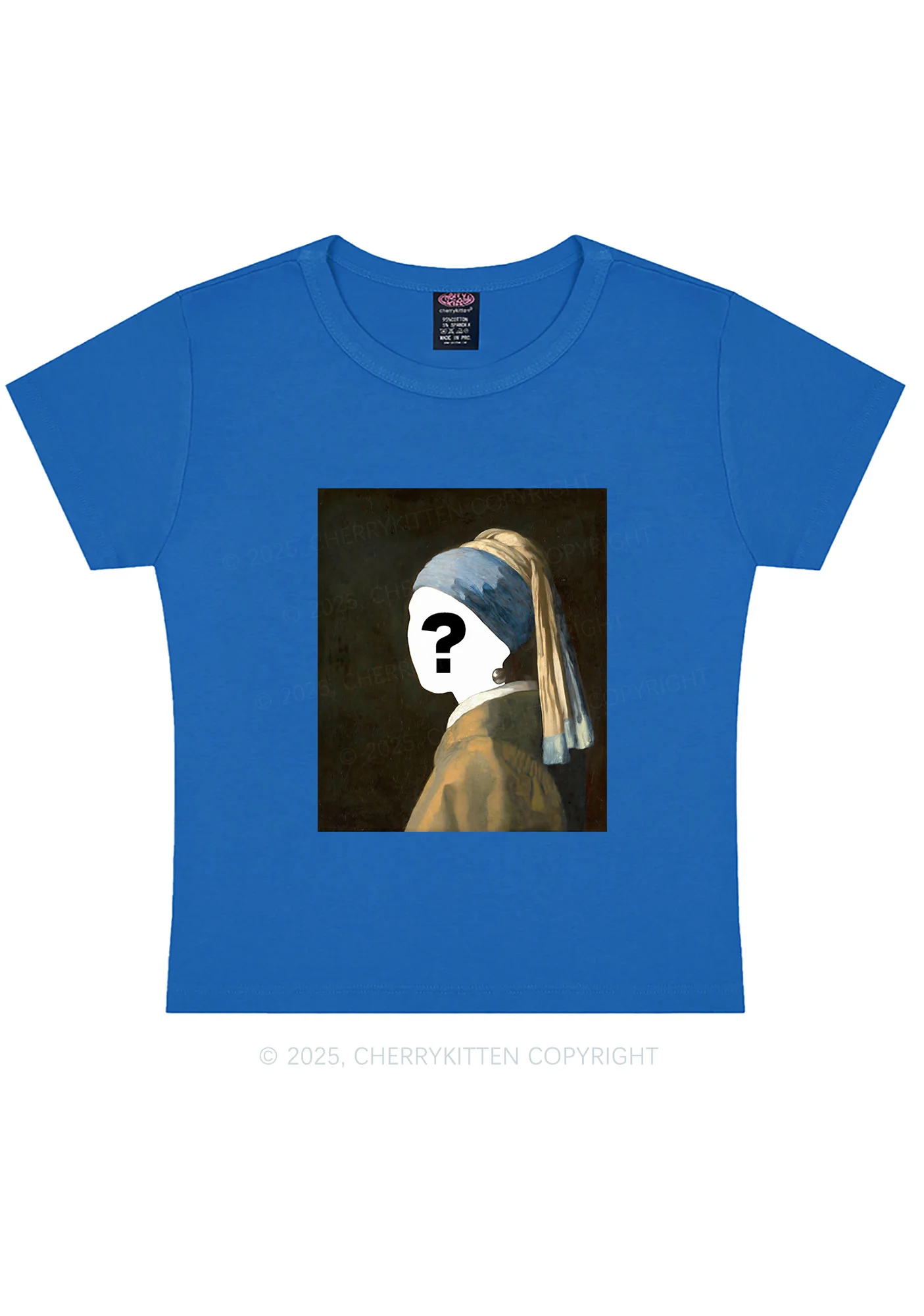 Custom Pearl Portrait Y2K Baby Tee Cherrykitten - Image 10