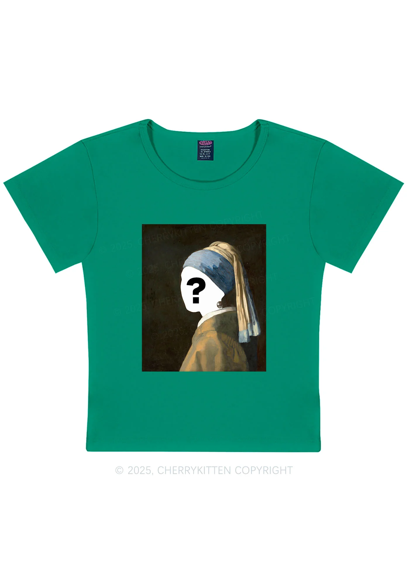 Custom Pearl Portrait Y2K Baby Tee Cherrykitten - Image 11