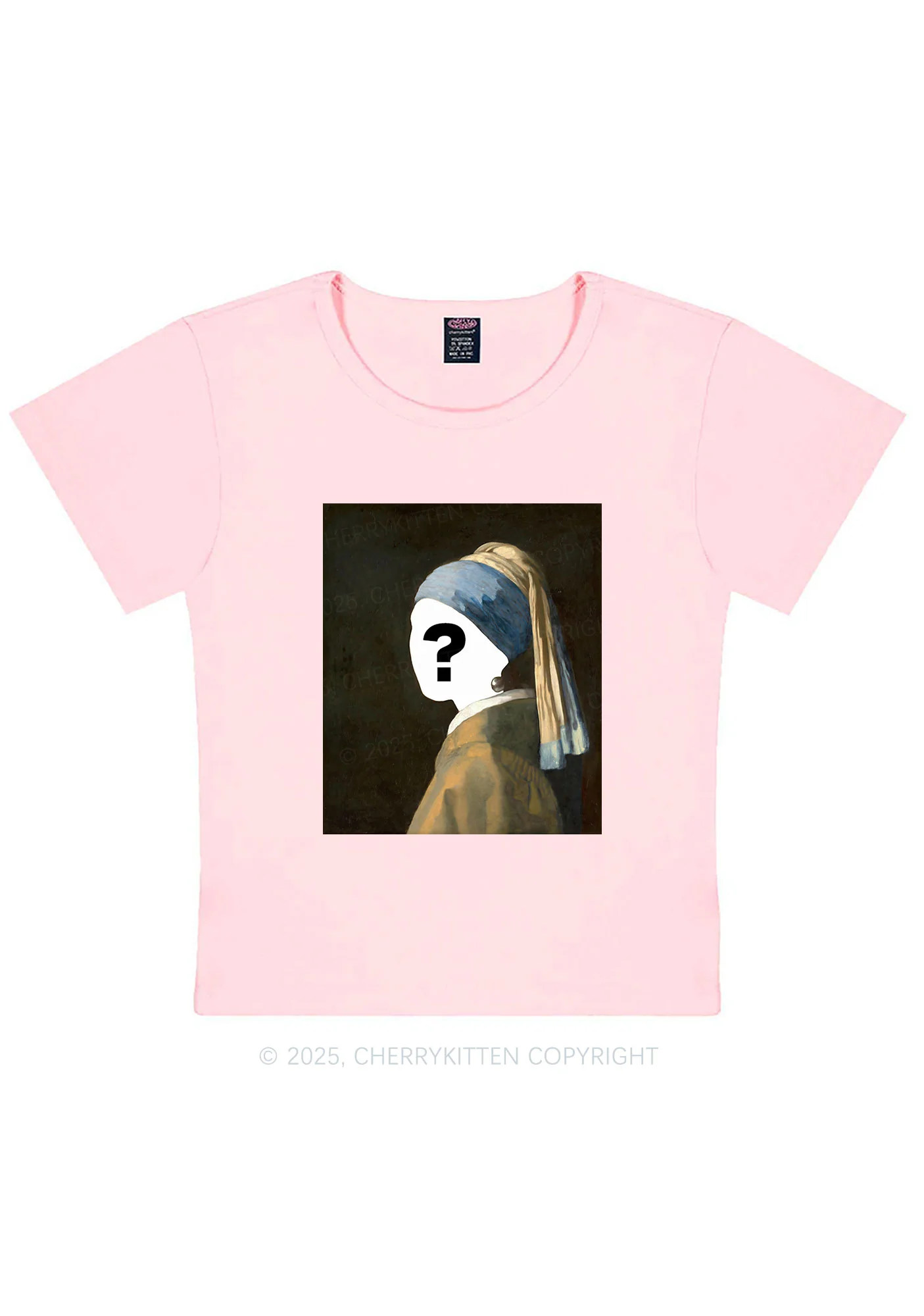 Custom Pearl Portrait Y2K Baby Tee Cherrykitten - Image 12