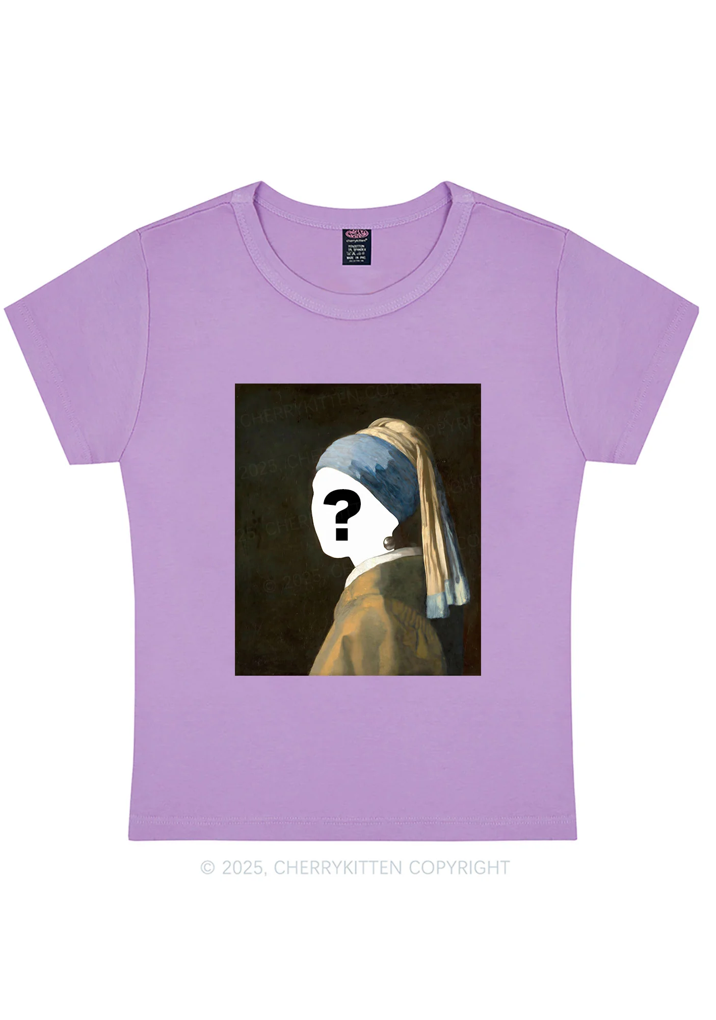 Custom Pearl Portrait Y2K Baby Tee Cherrykitten - Image 6