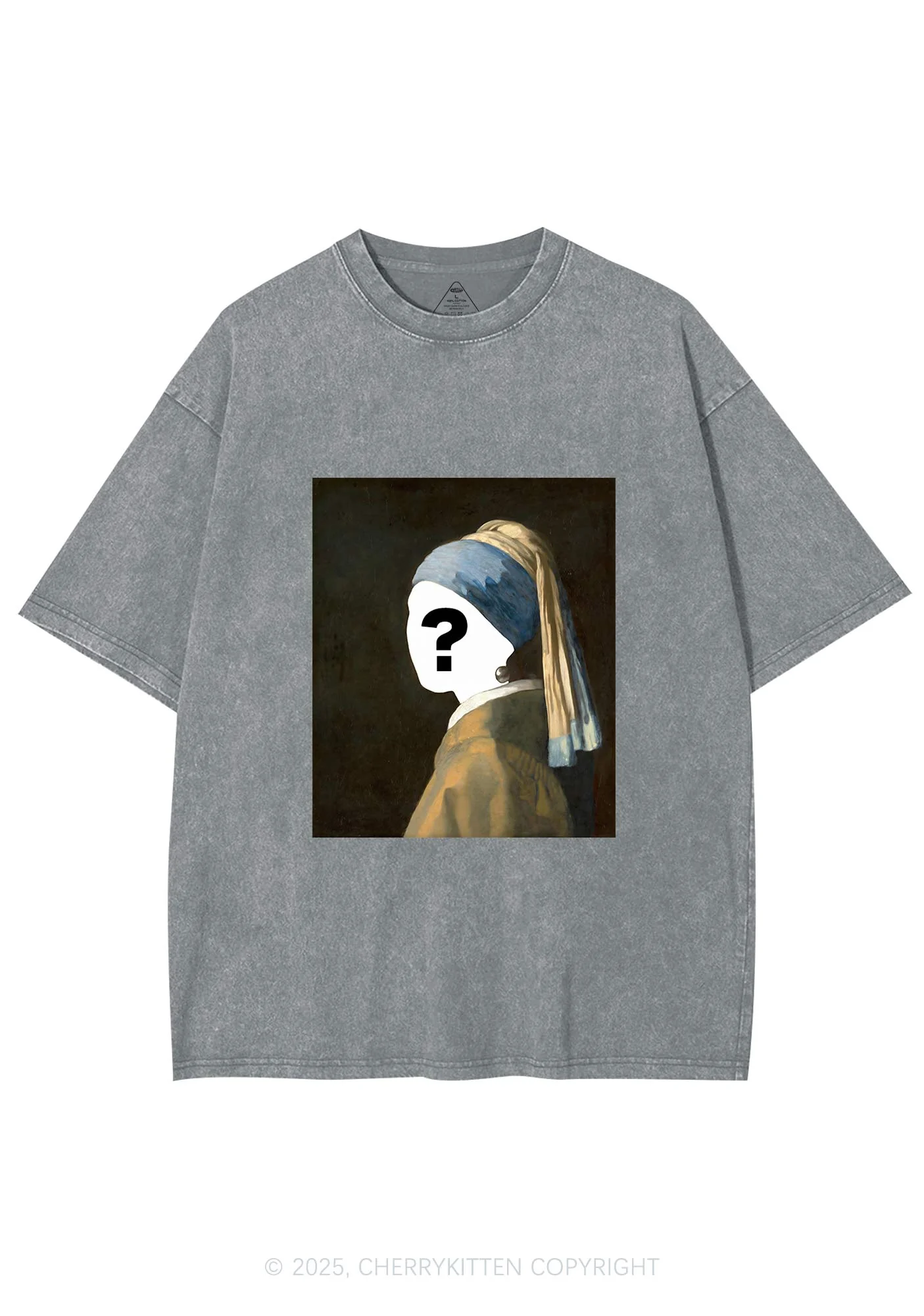 Custom Pearl Portrait Y2K Shirts Washed Tee Cherrykitten - Image 9