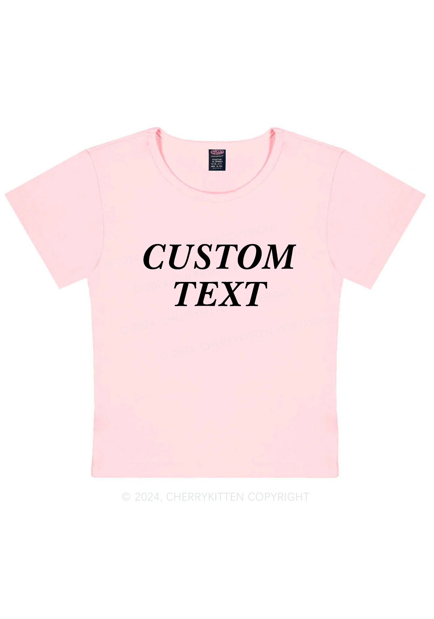 Custom Personalized Text Y2K Baby Tee - Image 13