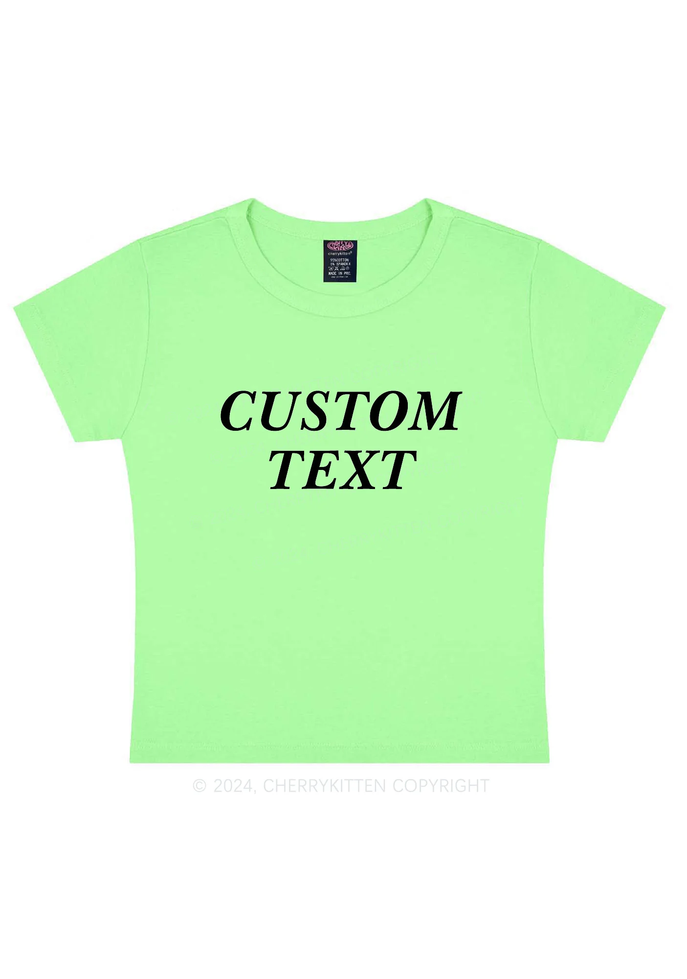 Custom Personalized Text Y2K Baby Tee - Image 14