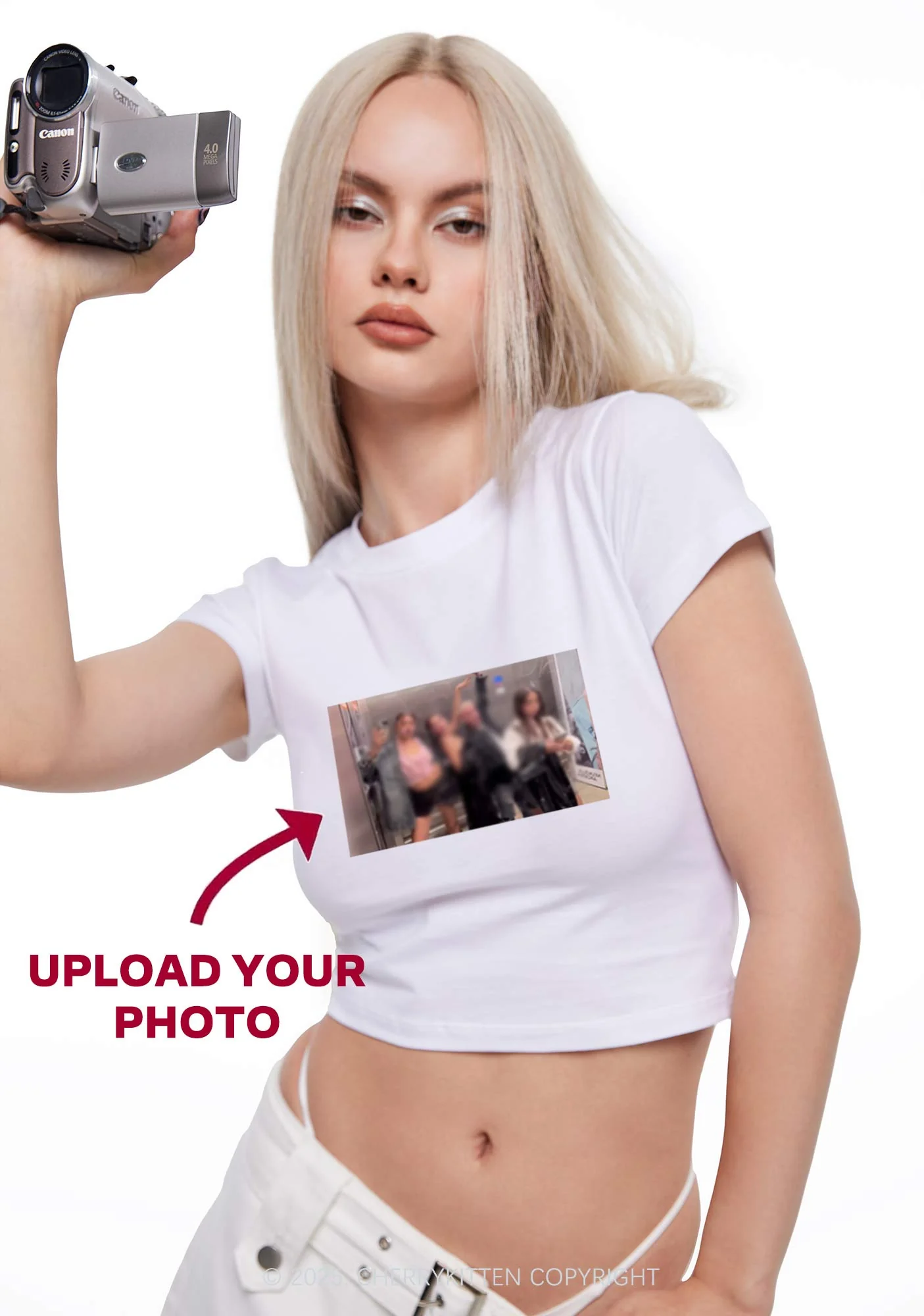 Custom Personalized Text Y2K Baby Tee - Image 4