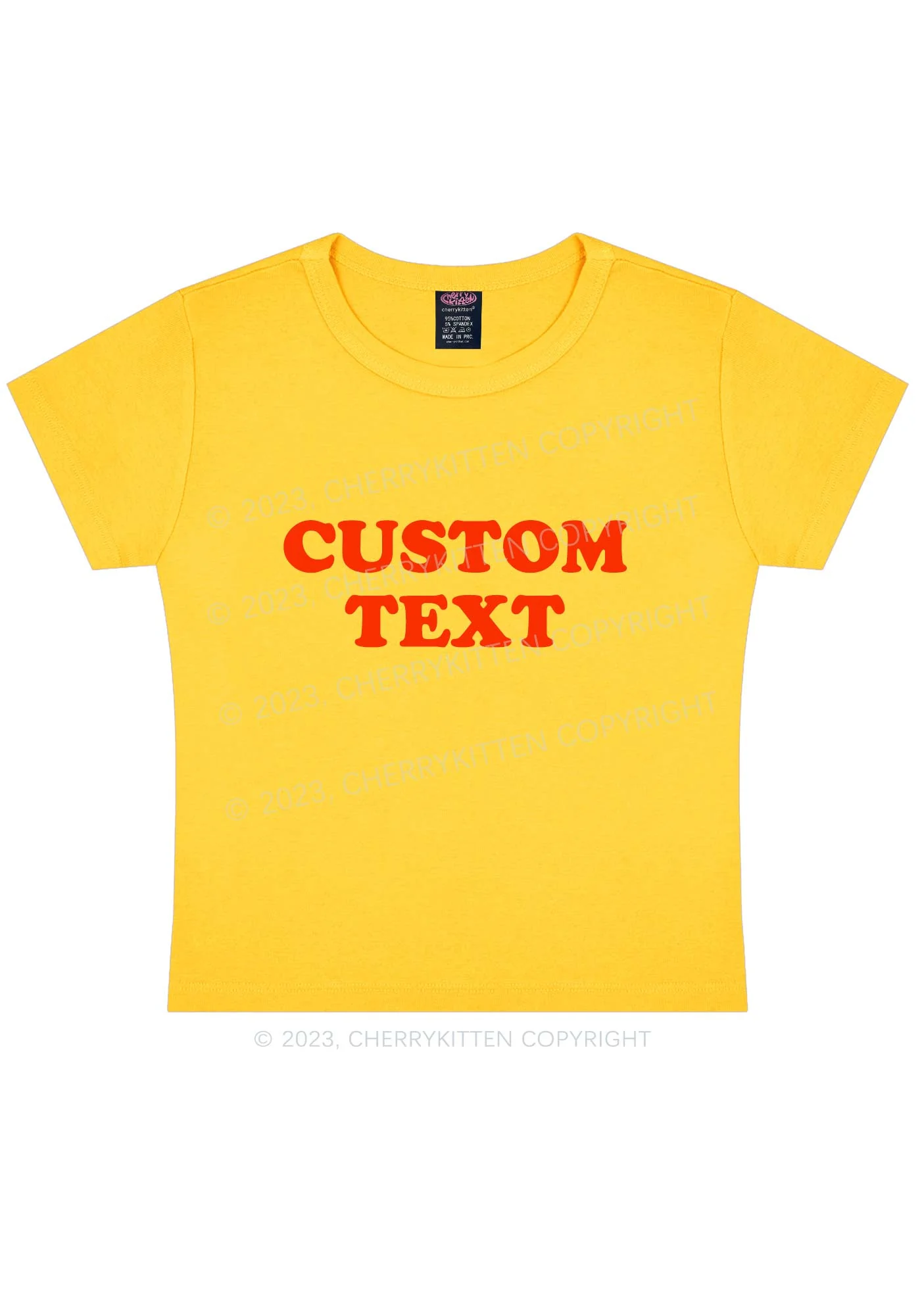 Custom Personalized Text Y2K Baby Tee - Image 7