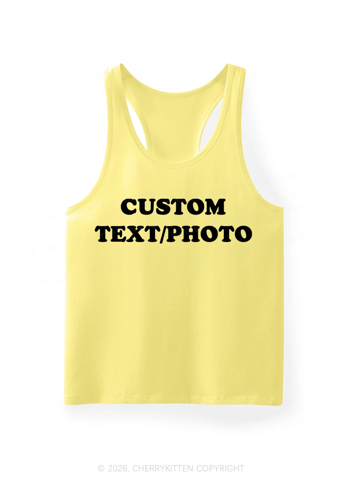 Custom Personalized Text Y2K Men Racerback Tank Top Cherrykitten - Image 12