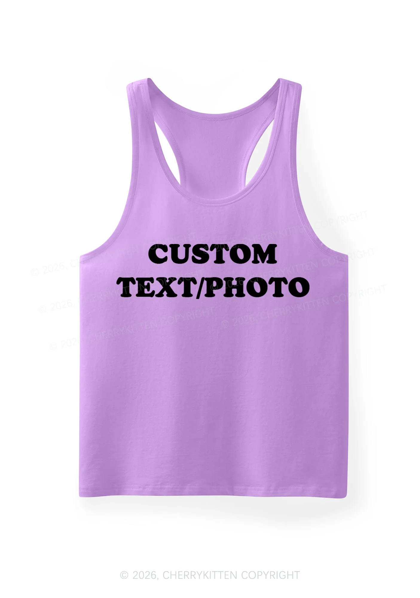 Custom Personalized Text Y2K Men Racerback Tank Top Cherrykitten - Image 13