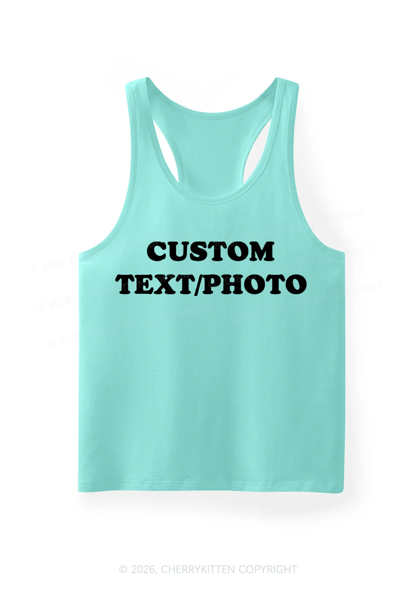 Custom Personalized Text Y2K Men Racerback Tank Top Cherrykitten - Image 14