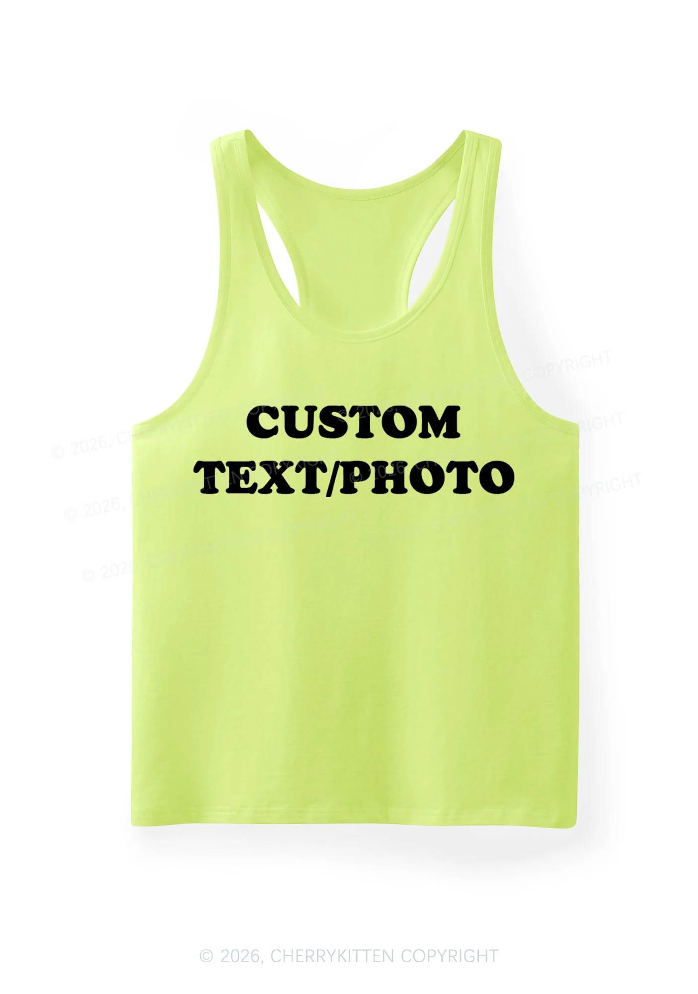 Custom Personalized Text Y2K Men Racerback Tank Top Cherrykitten - Image 15