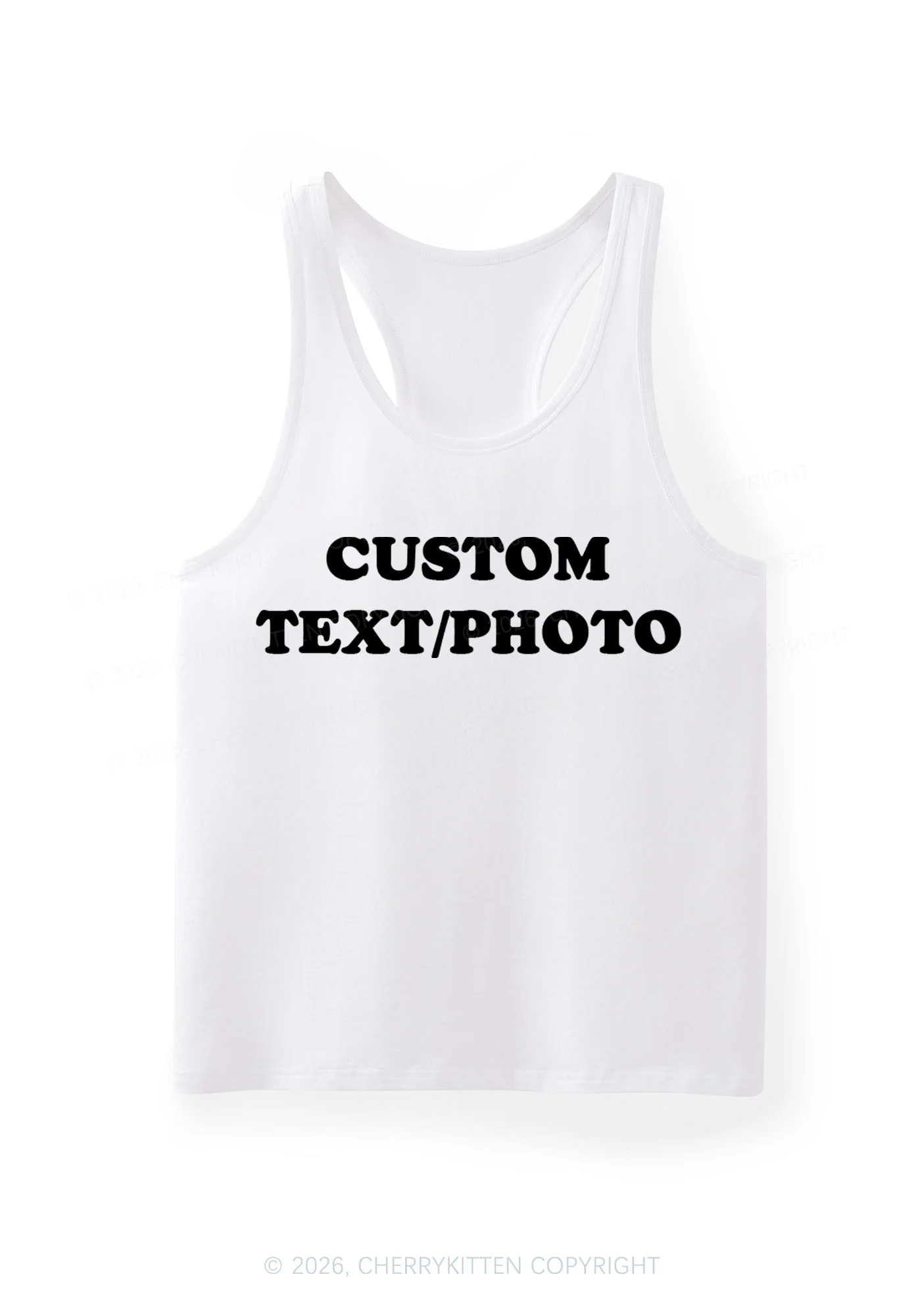 Custom Personalized Text Y2K Men Racerback Tank Top Cherrykitten - Image 7
