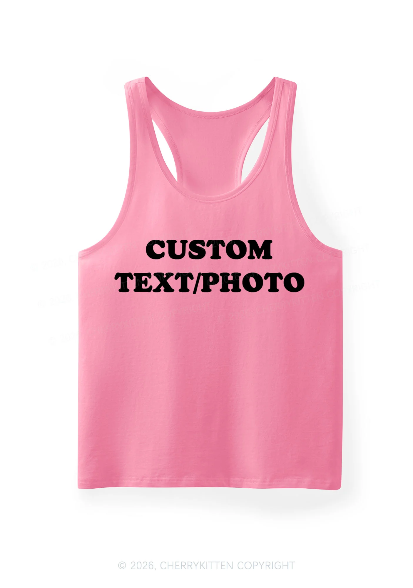 Custom Personalized Text Y2K Men Racerback Tank Top Cherrykitten - Image 8