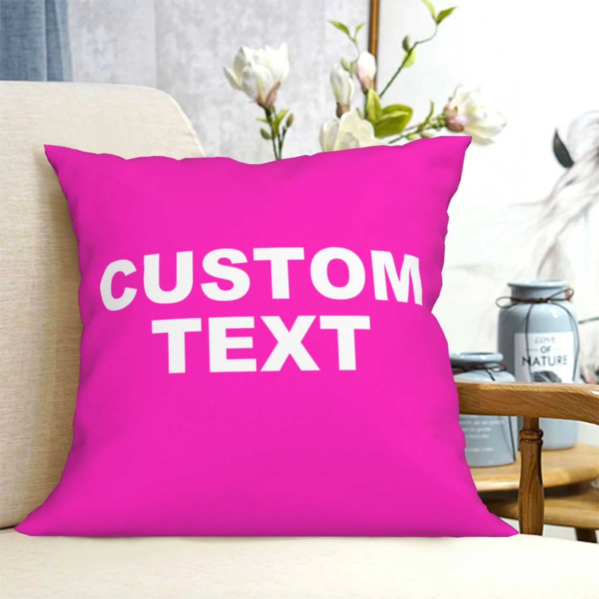 Custom Personalized Text Y2K Throw Pillow Cover Cherrykitten - Image 4