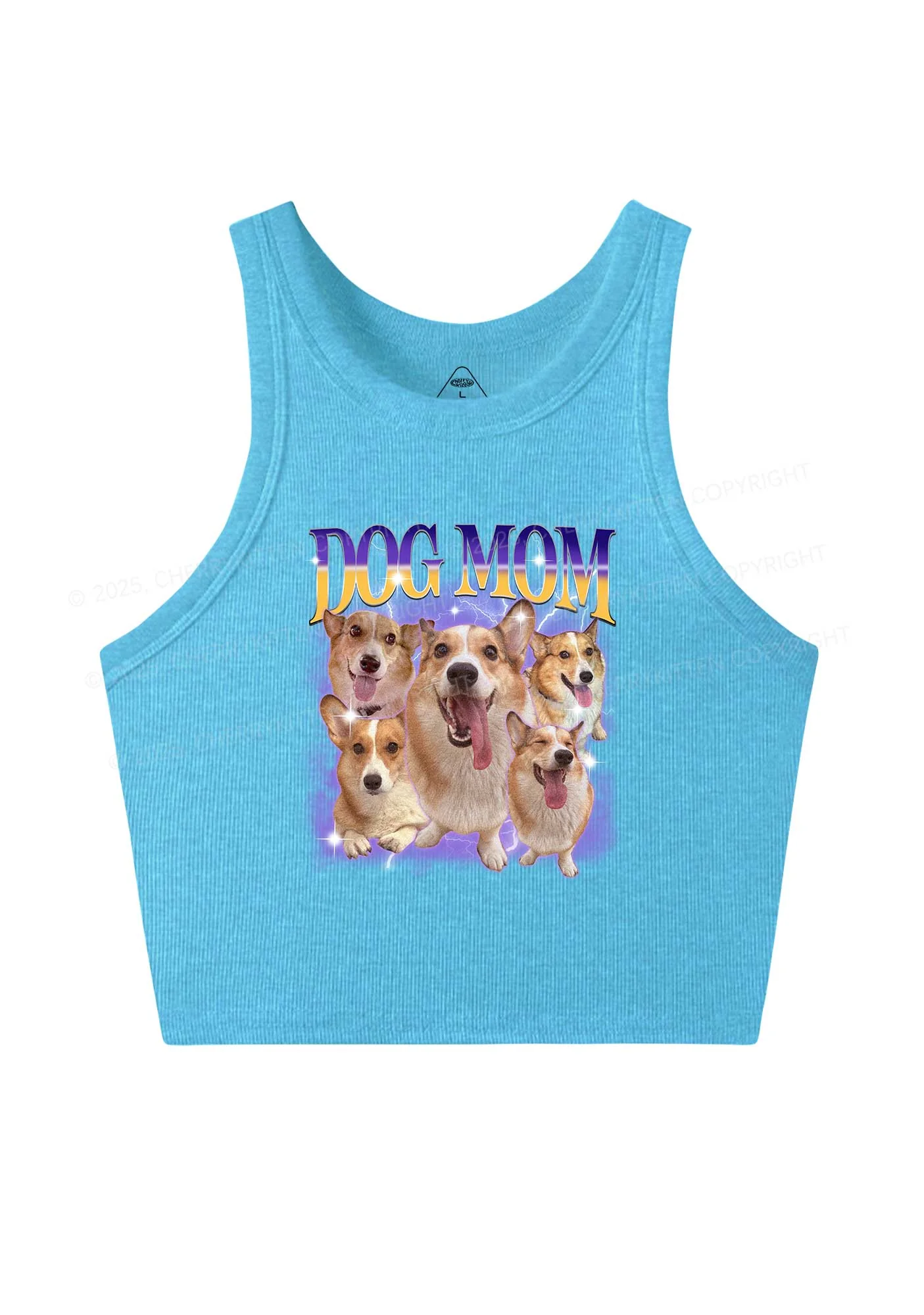 Custom Photo Dog Mom Y2K Crop Tank Top Cherrykitten - Image 5