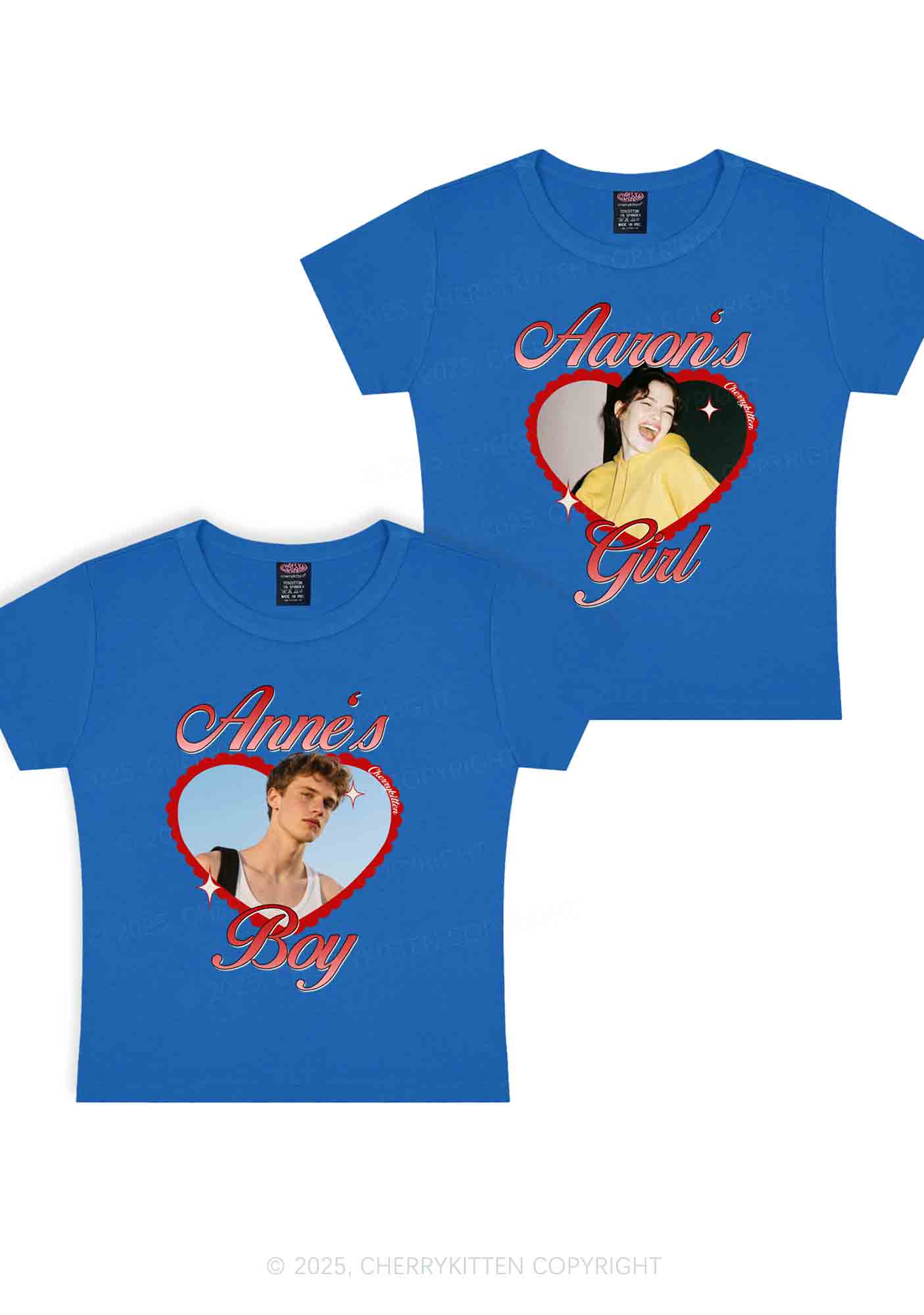Custom Photo Heart Graphic Y2K Valentine's Day Baby Tee Cherrykitten - Image 10