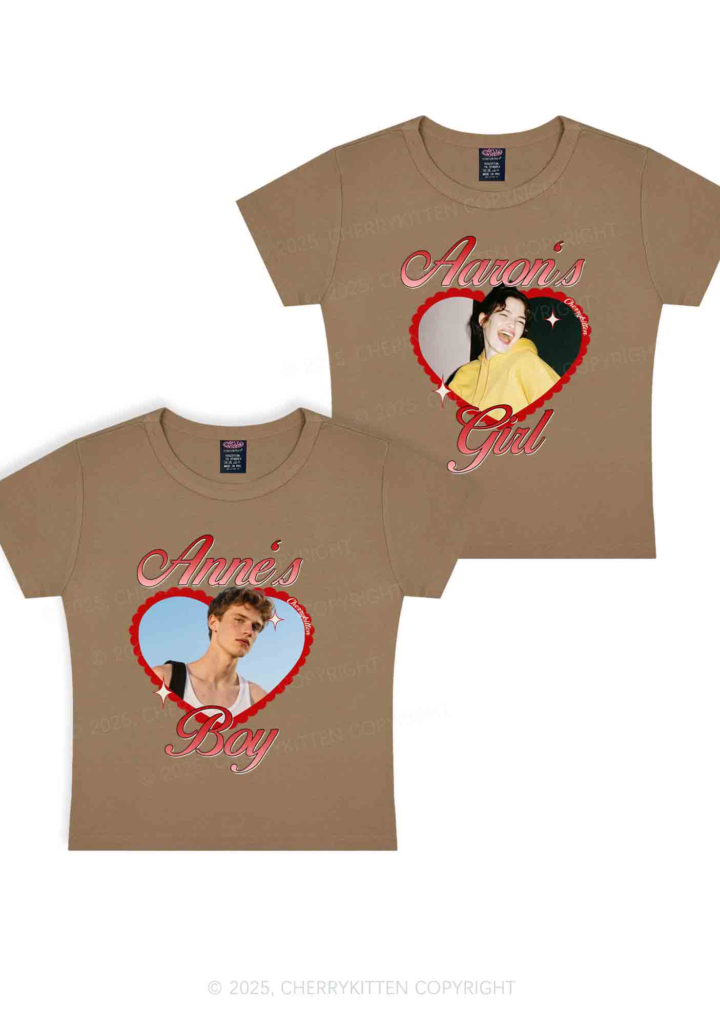 Custom Photo Heart Graphic Y2K Valentine's Day Baby Tee Cherrykitten - Image 11