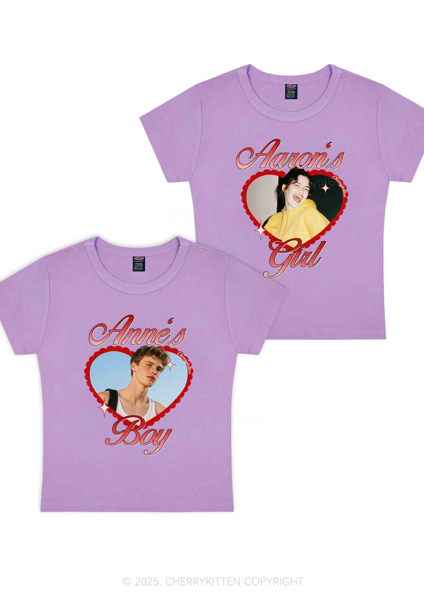 Custom Photo Heart Graphic Y2K Valentine's Day Baby Tee Cherrykitten - Image 8