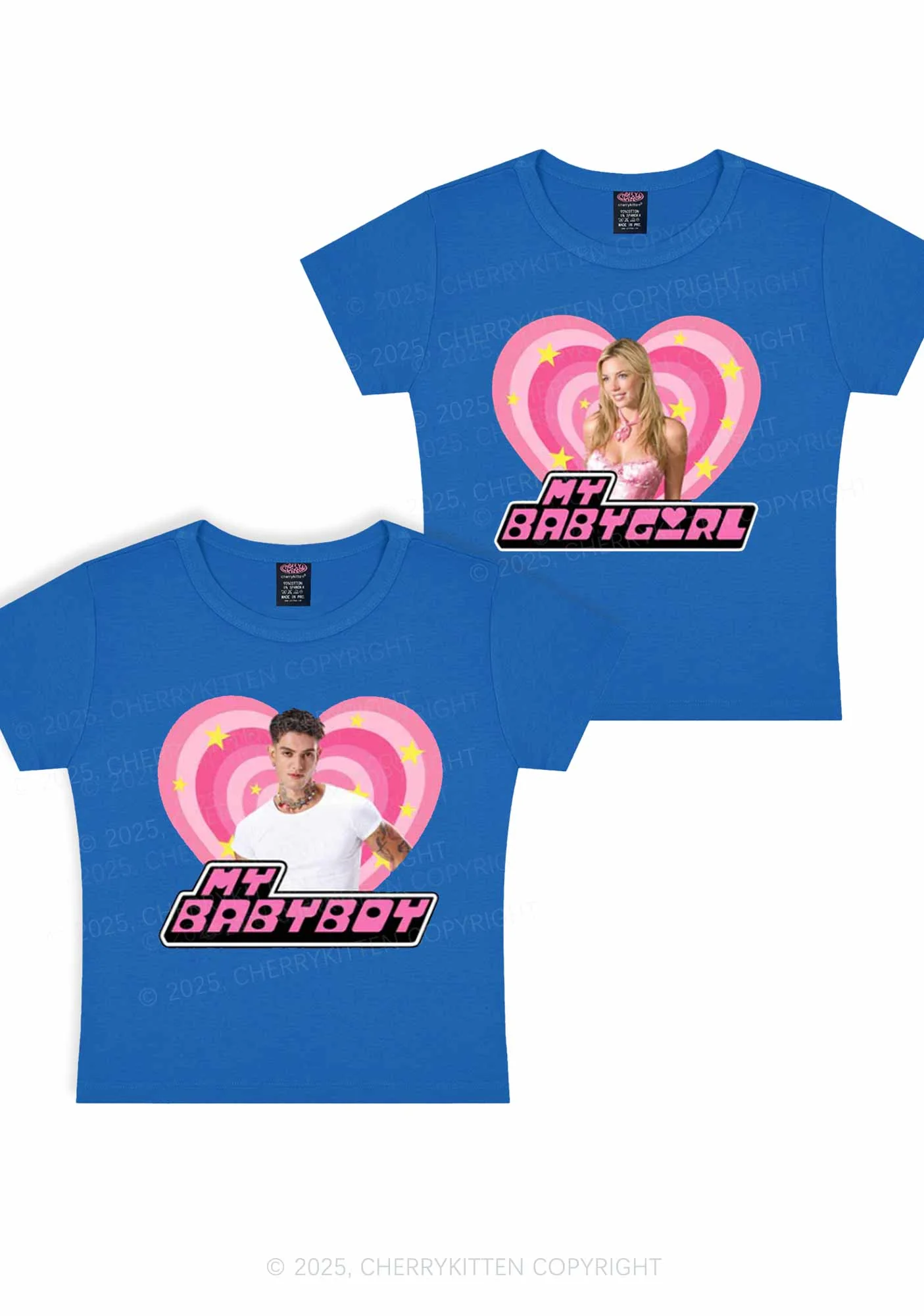 Custom Photo My Baby Y2K Valentine's Day Baby Tee Cherrykitten - Image 10