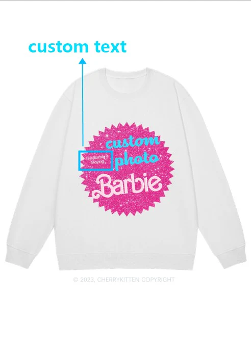 Custom Photo&Text Y2K Sweatshirt Cherrykitten - Image 2