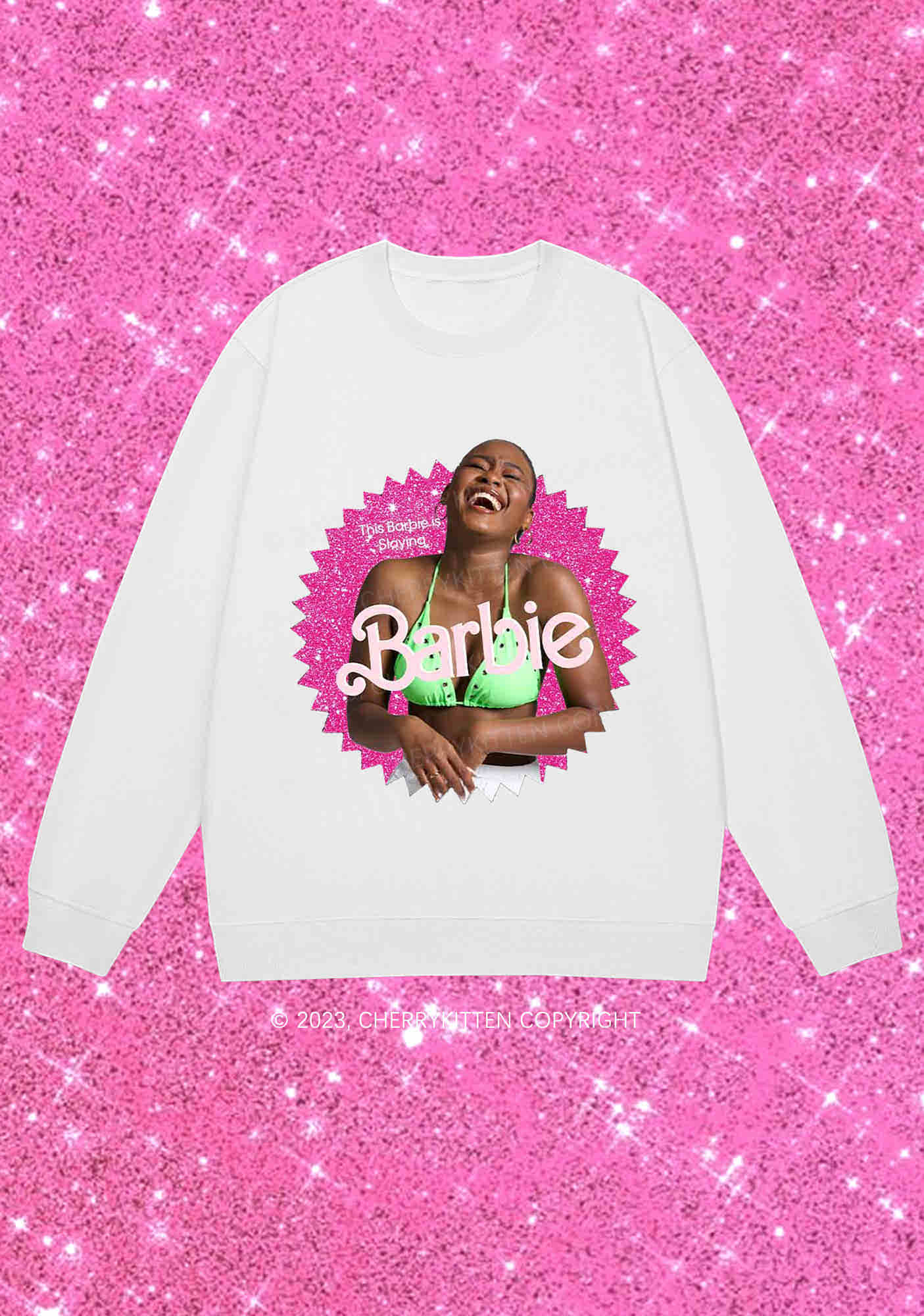 Custom Photo&Text Y2K Sweatshirt Cherrykitten - Image 5