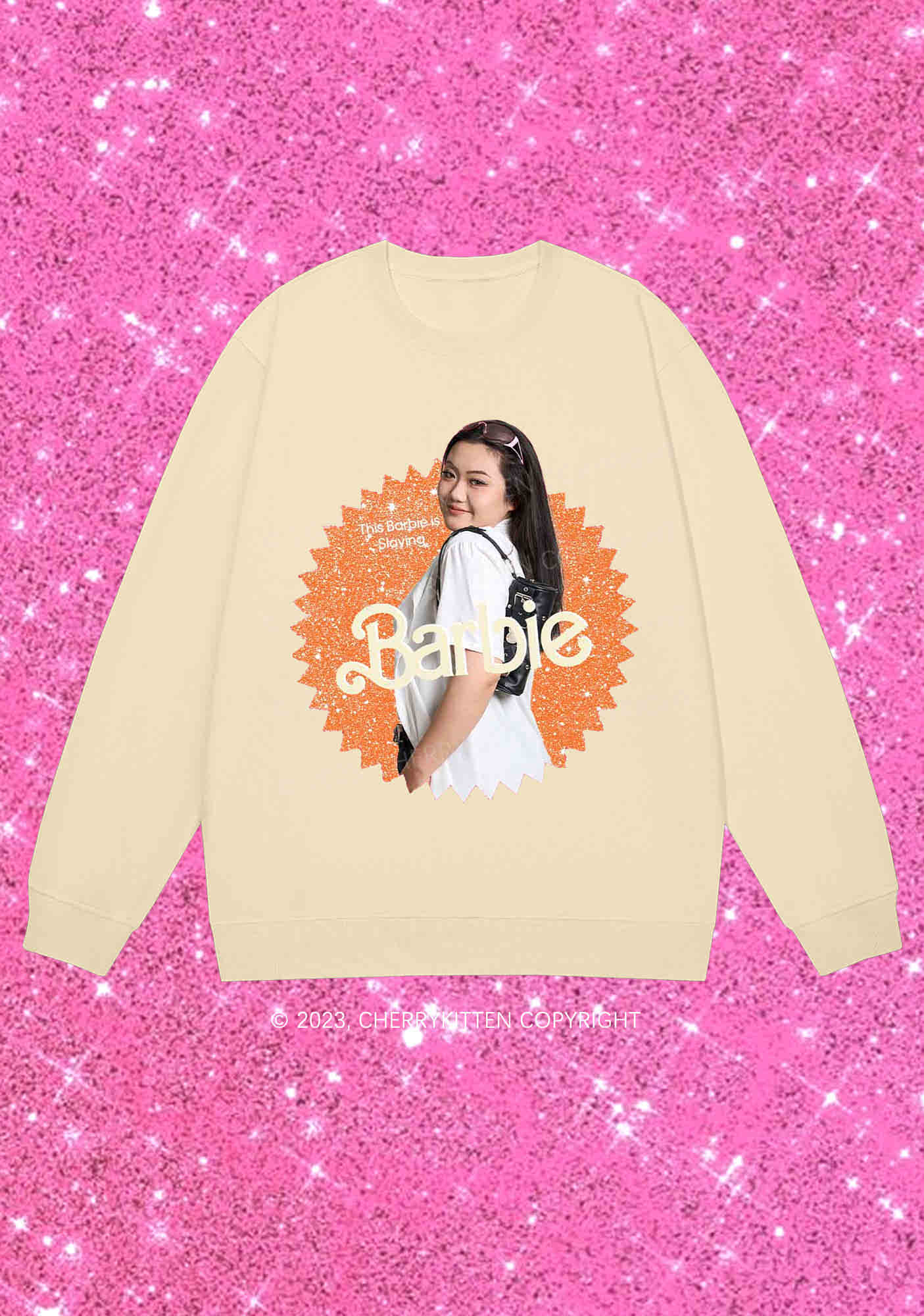 Custom Photo&Text Y2K Sweatshirt Cherrykitten - Image 6