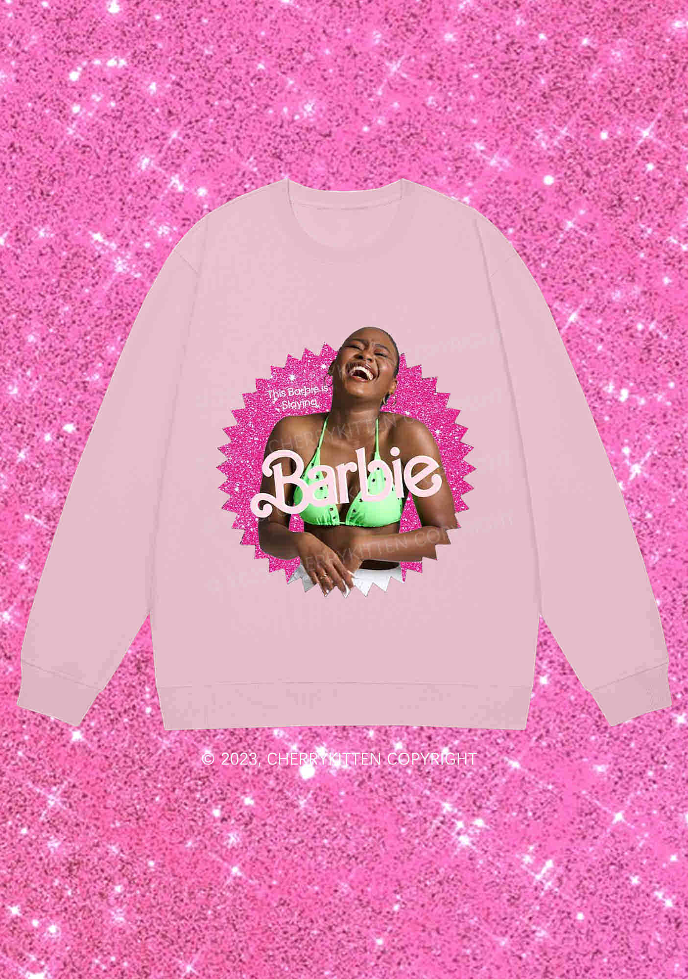 Custom Photo&Text Y2K Sweatshirt Cherrykitten - Image 8