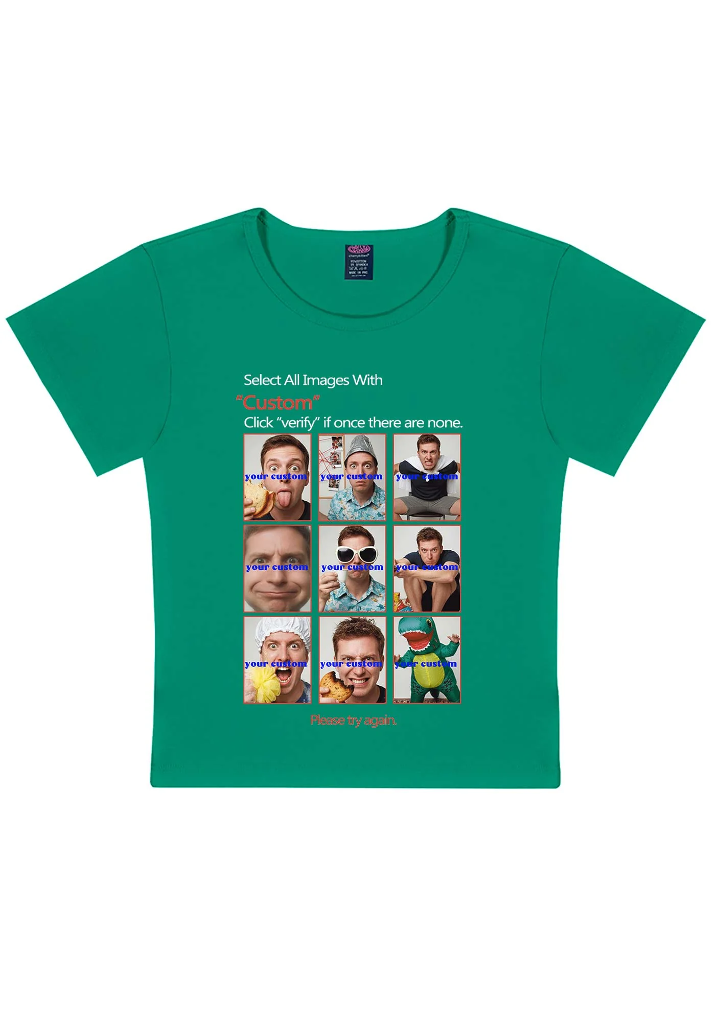 Custom Photo Verification Code Y2K Baby Tee Cherrykitten - Image 10