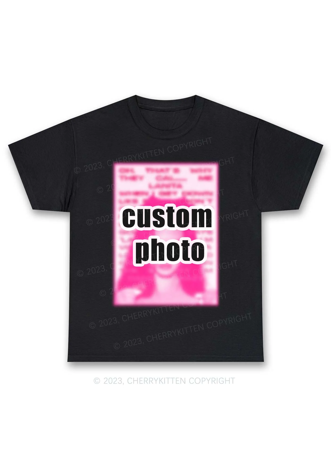 Custom Photo Y2K Chunky Shirt Cherrykitten - Image 2
