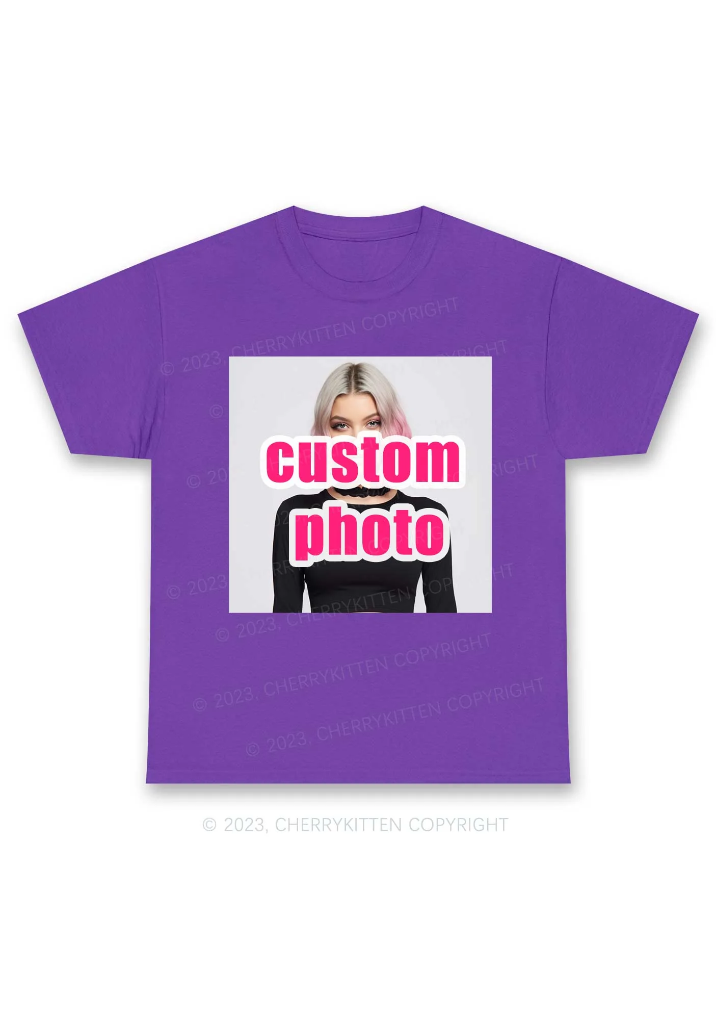 Custom Photo Y2K Chunky Shirt Cherrykitten - Image 3