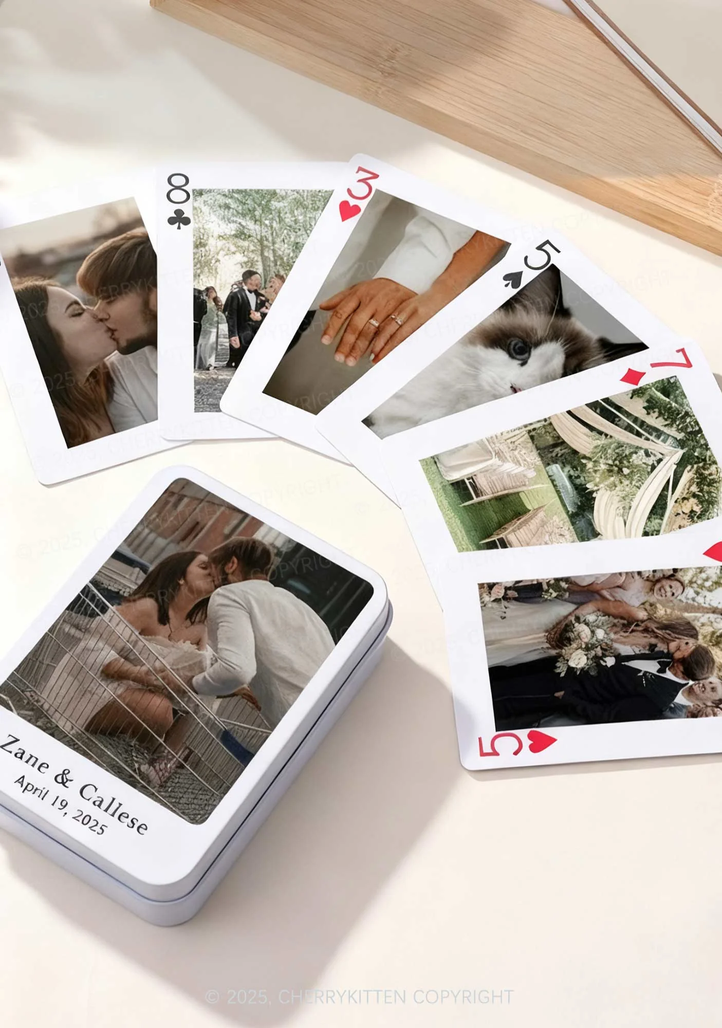 Custom Photo Y2K Playing Cards Cherrykitten - Image 2