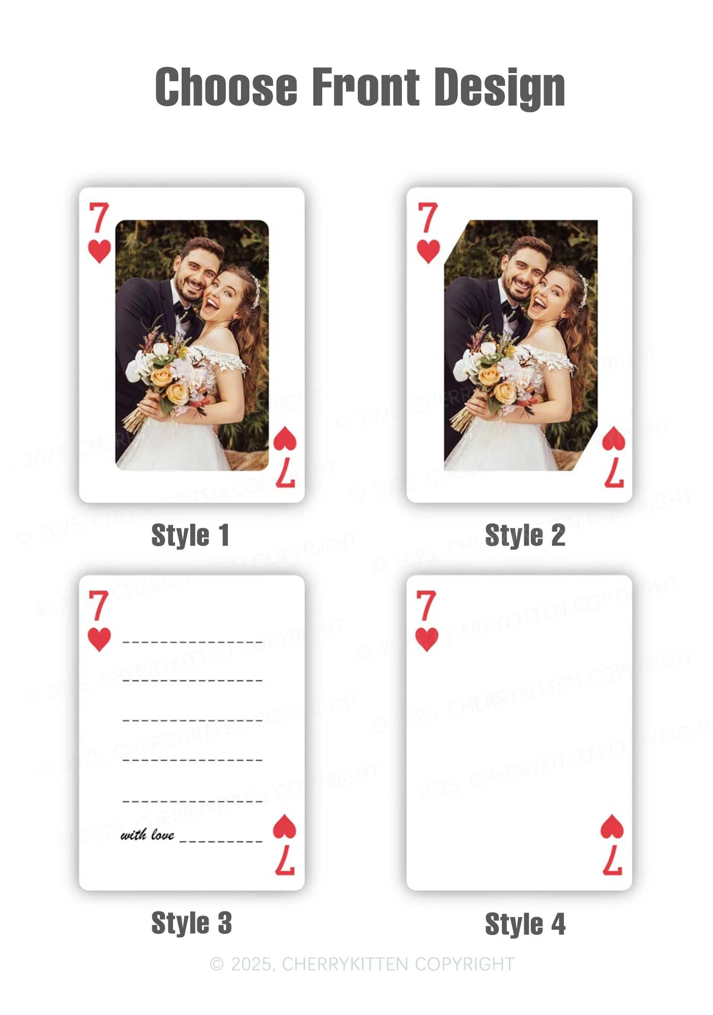 Custom Photo Y2K Playing Cards Cherrykitten - Image 4
