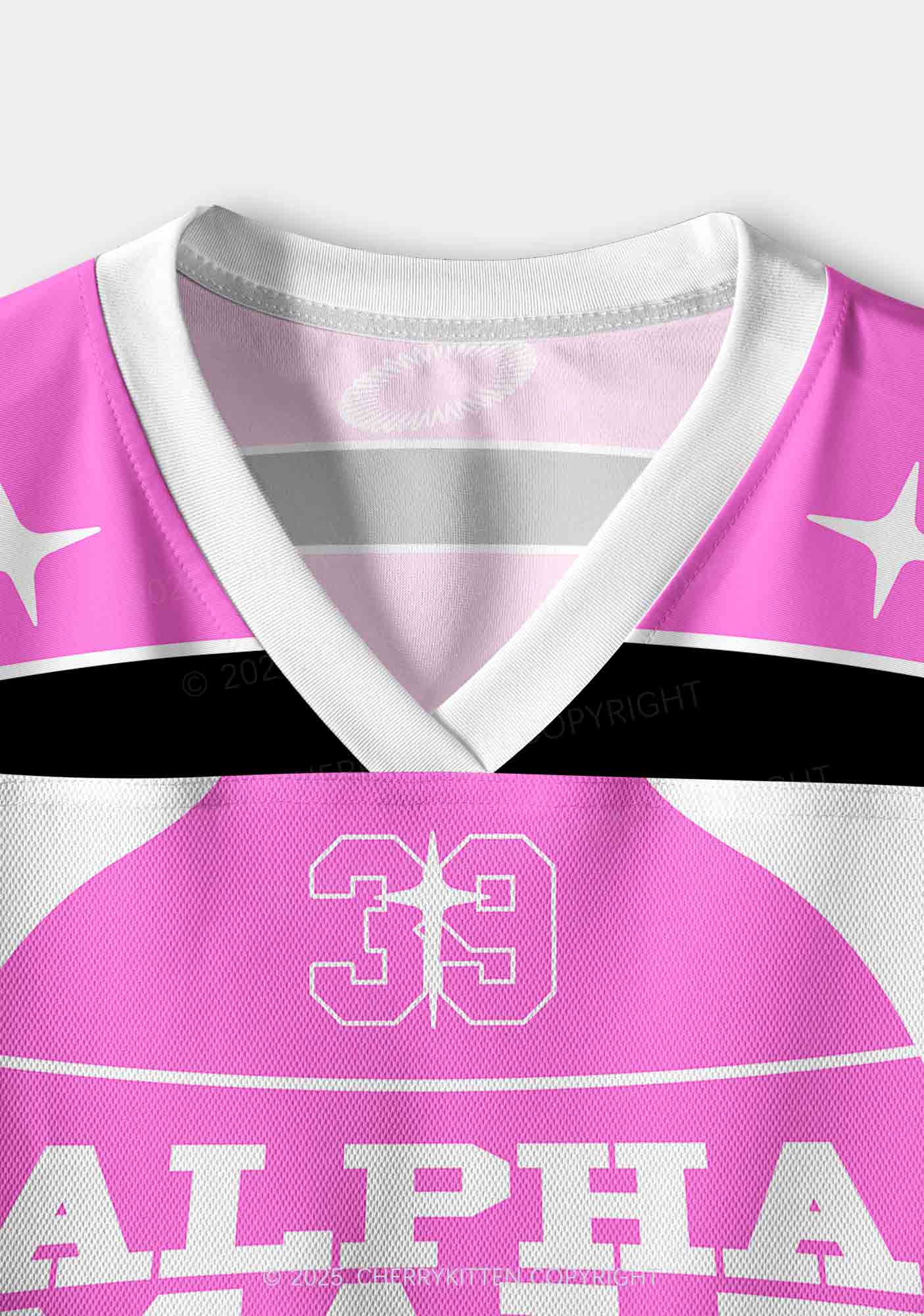 Custom Pink Alpha Male Y2K Crop Sport Jersey Shirts Cherrykitten - Image 4