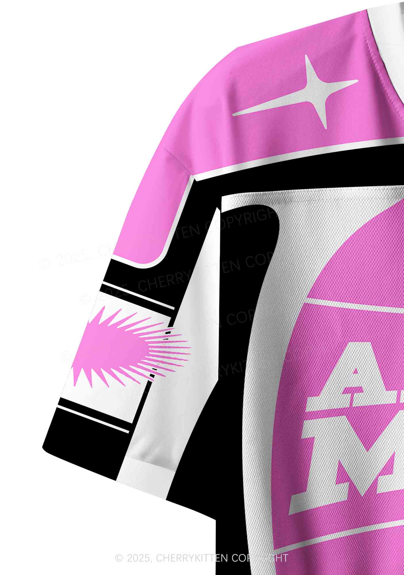 Custom Pink Alpha Male Y2K Crop Sport Jersey Shirts Cherrykitten - Image 6