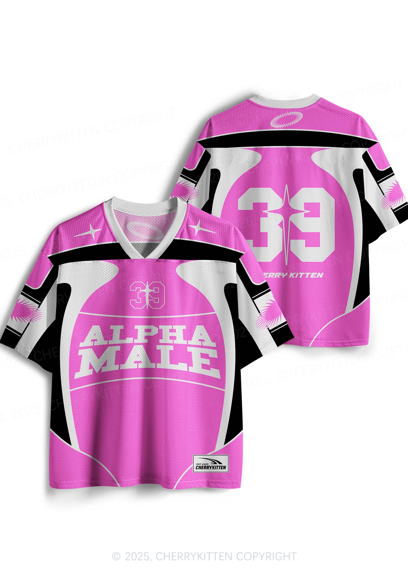 Custom Pink Alpha Male Y2K Sport Jersey Shirts Cherrykitten - Image 3