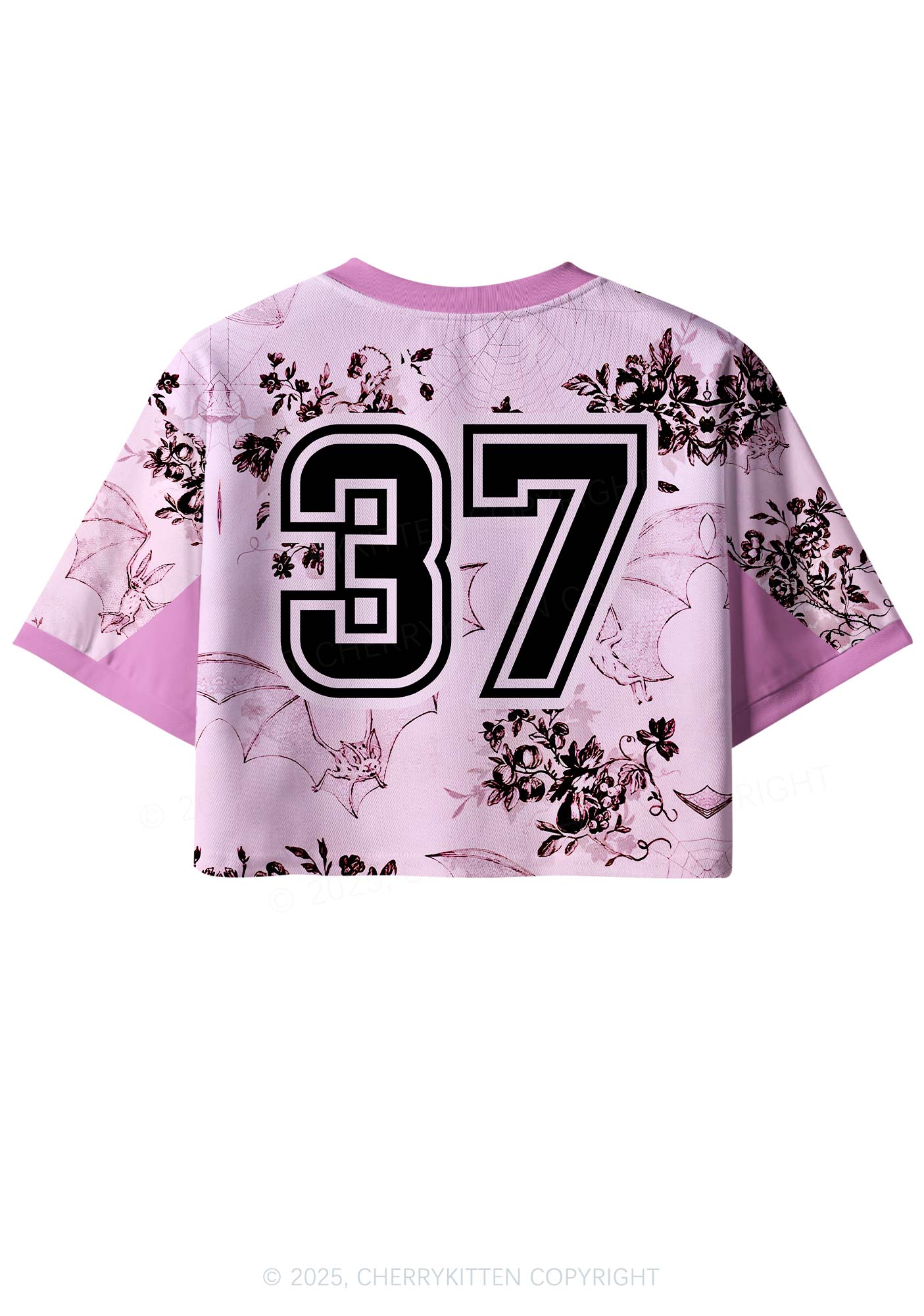 Custom Pink Bat Y2K Crop Sport Jersey Shirts Cherrykitten - Image 2