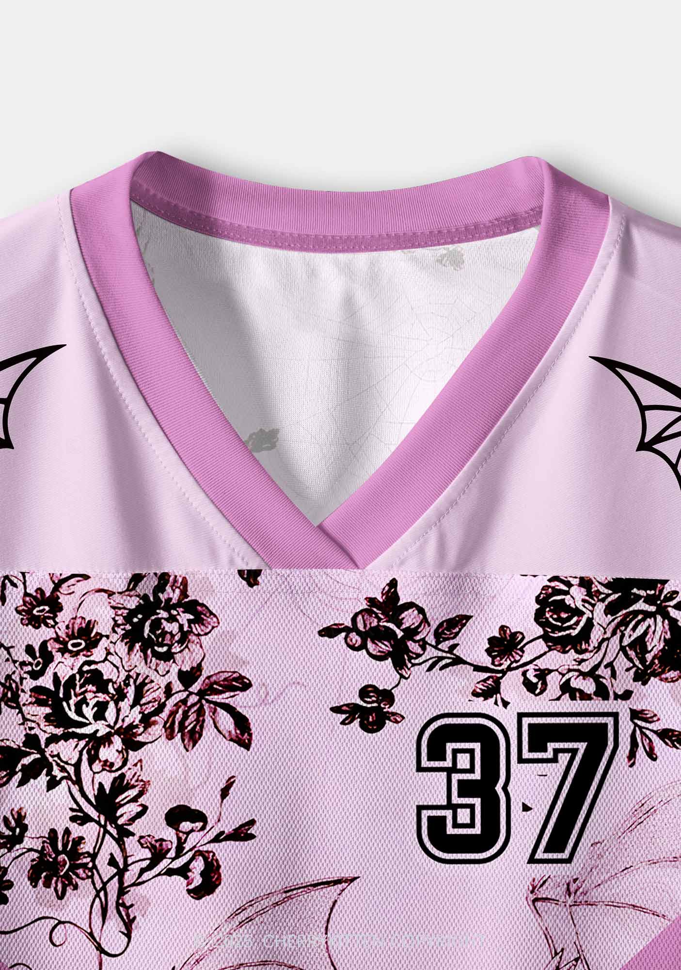 Custom Pink Bat Y2K Crop Sport Jersey Shirts Cherrykitten - Image 3